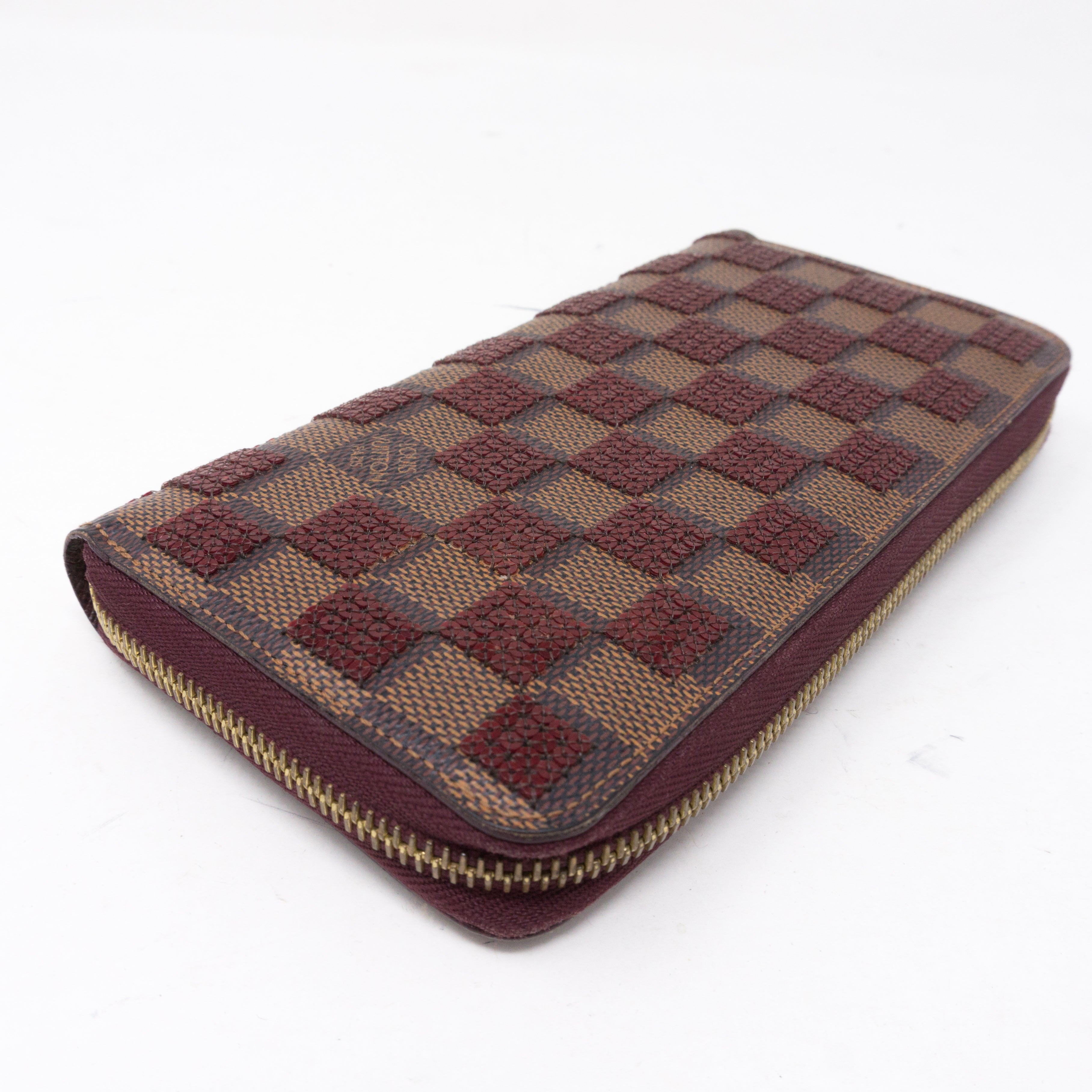Zippy Wallet Damier Paillettes Red