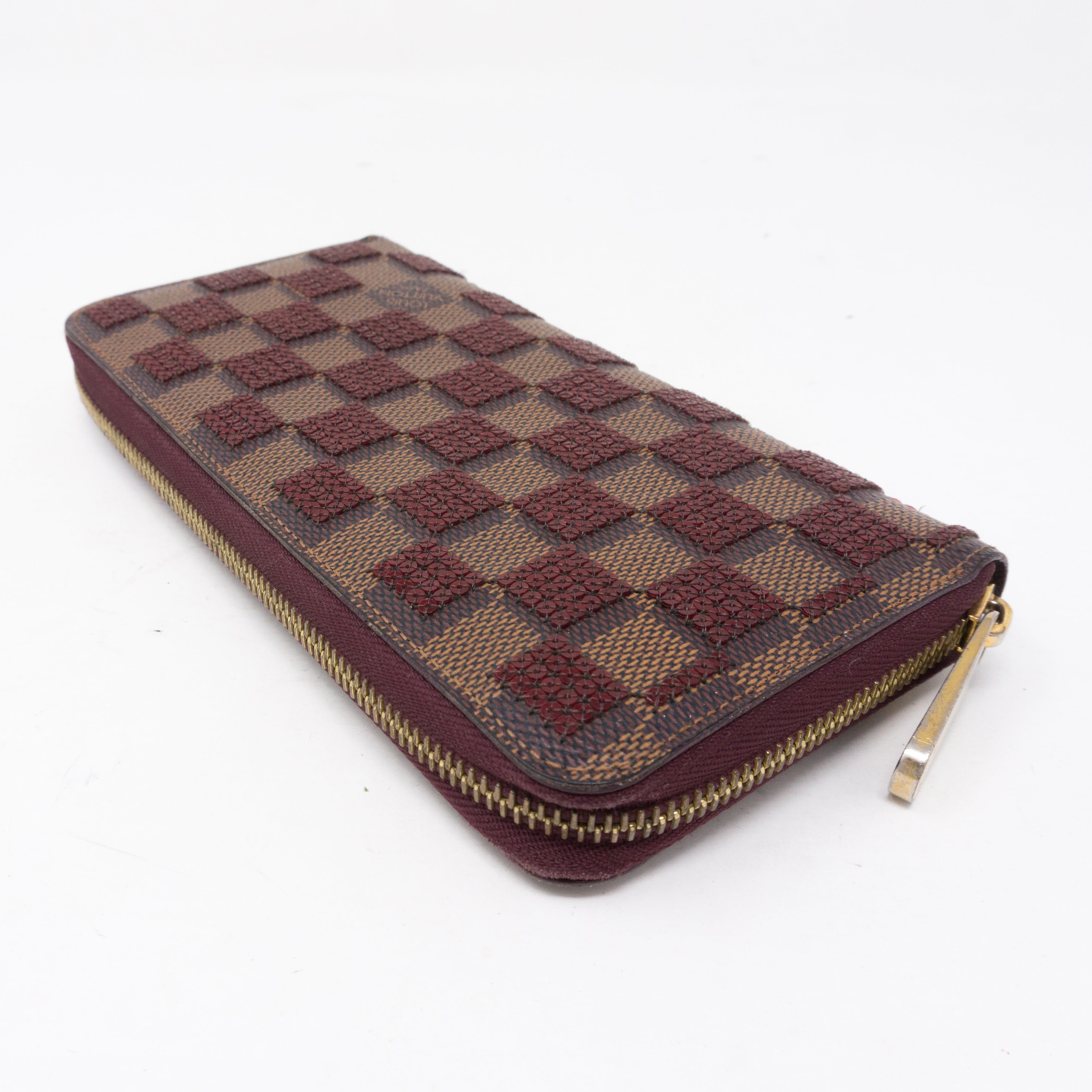 Zippy Wallet Damier Paillettes Red