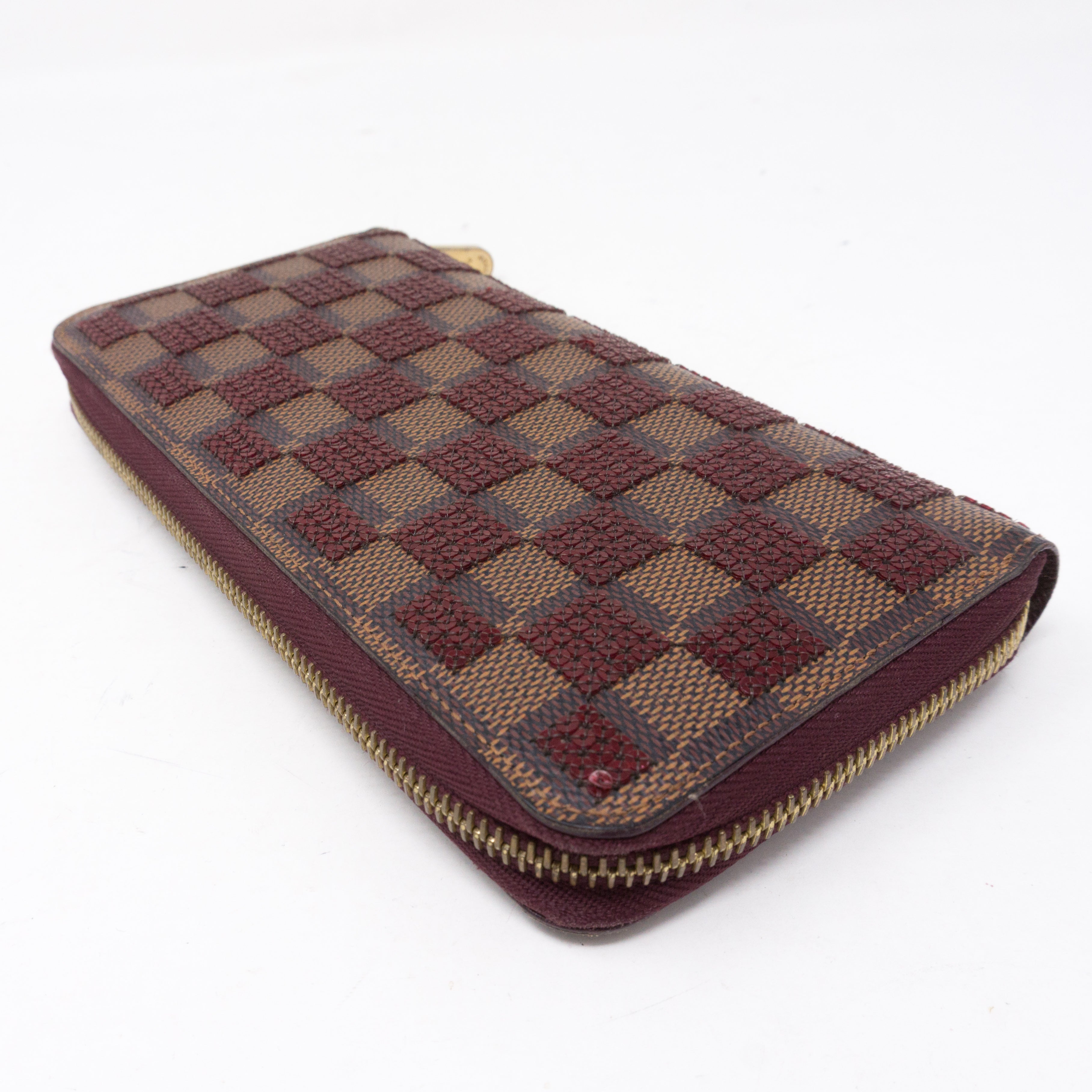 Zippy Wallet Damier Paillettes Red