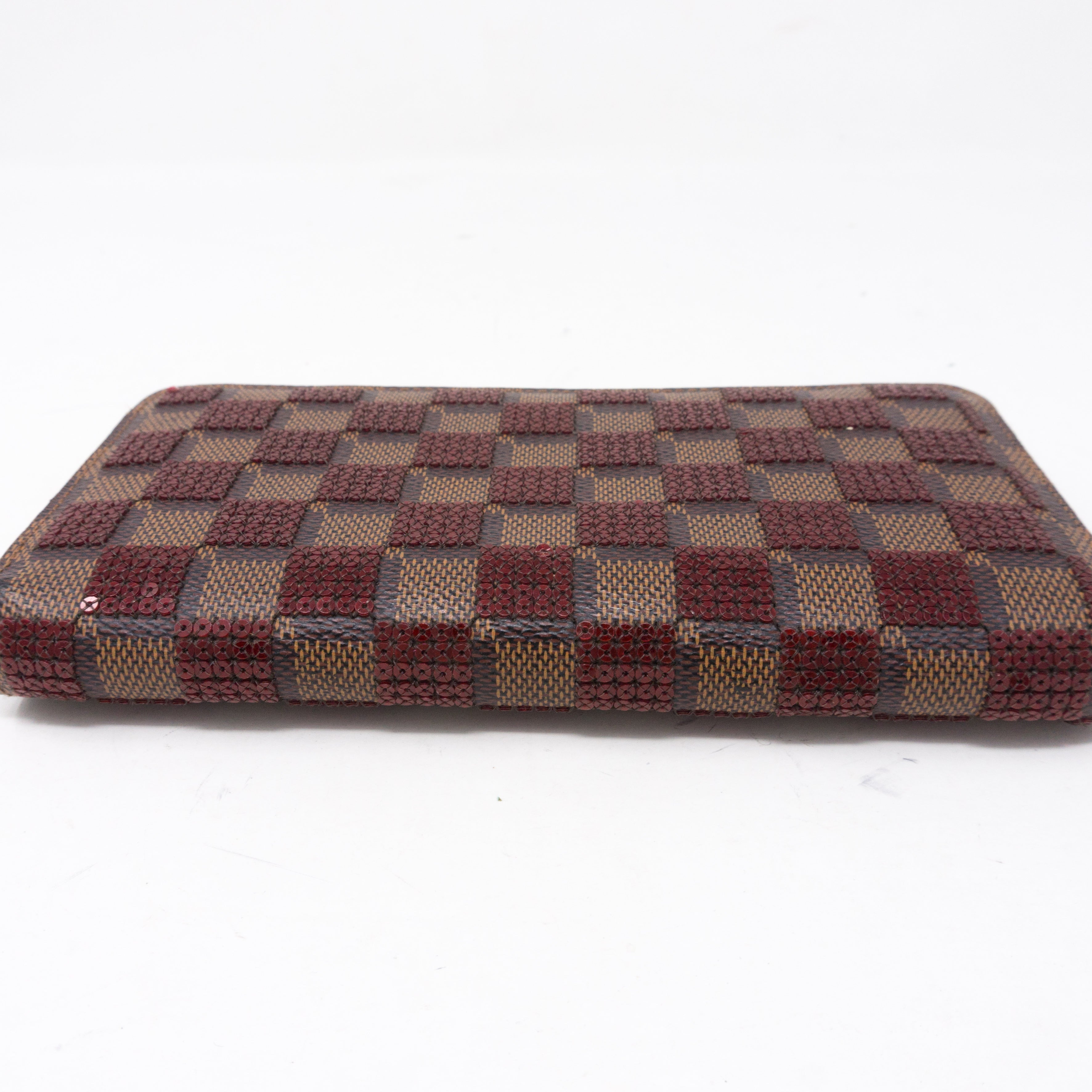Zippy Wallet Damier Paillettes Red