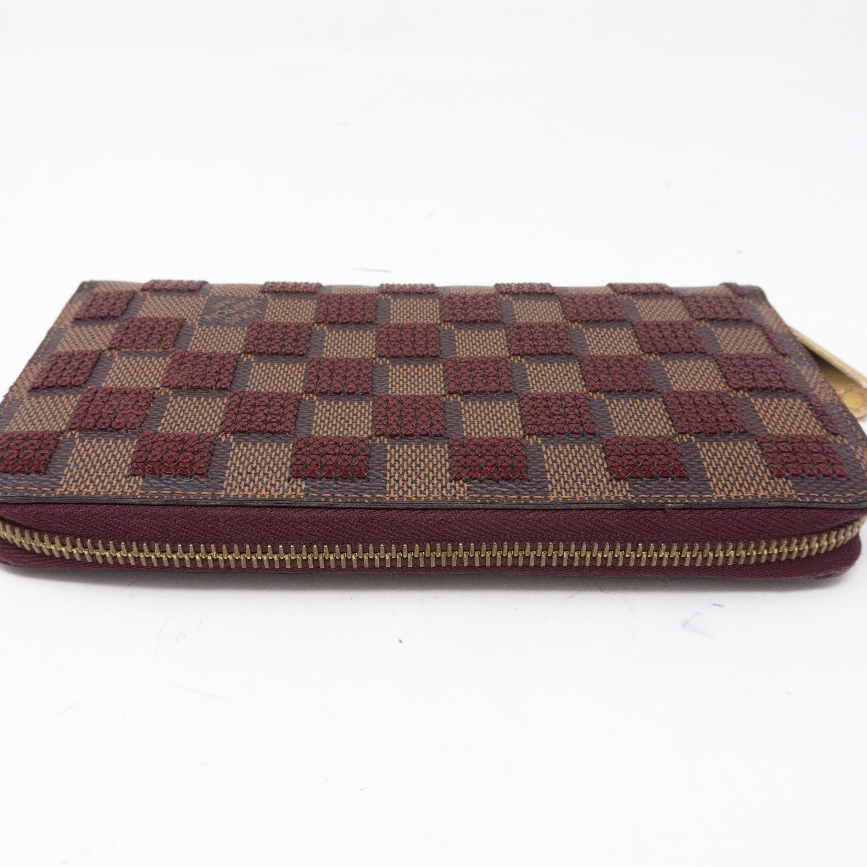 Zippy Wallet Damier Paillettes Red