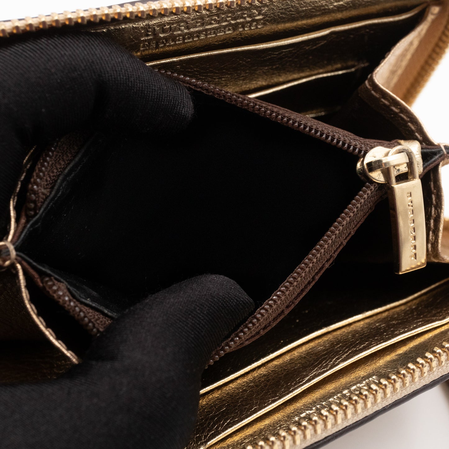 Small Ziggy Wallet Braided Leather Gold