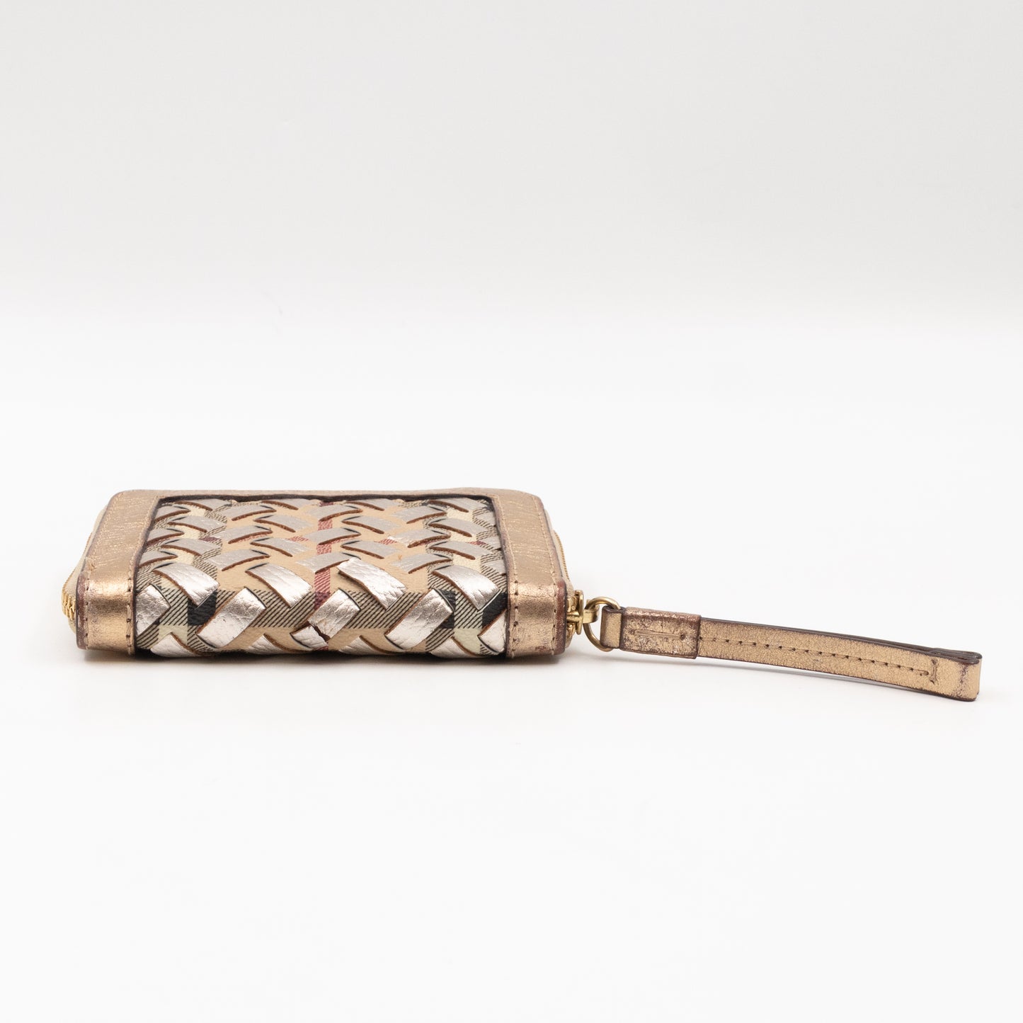 Small Ziggy Wallet Braided Leather Gold