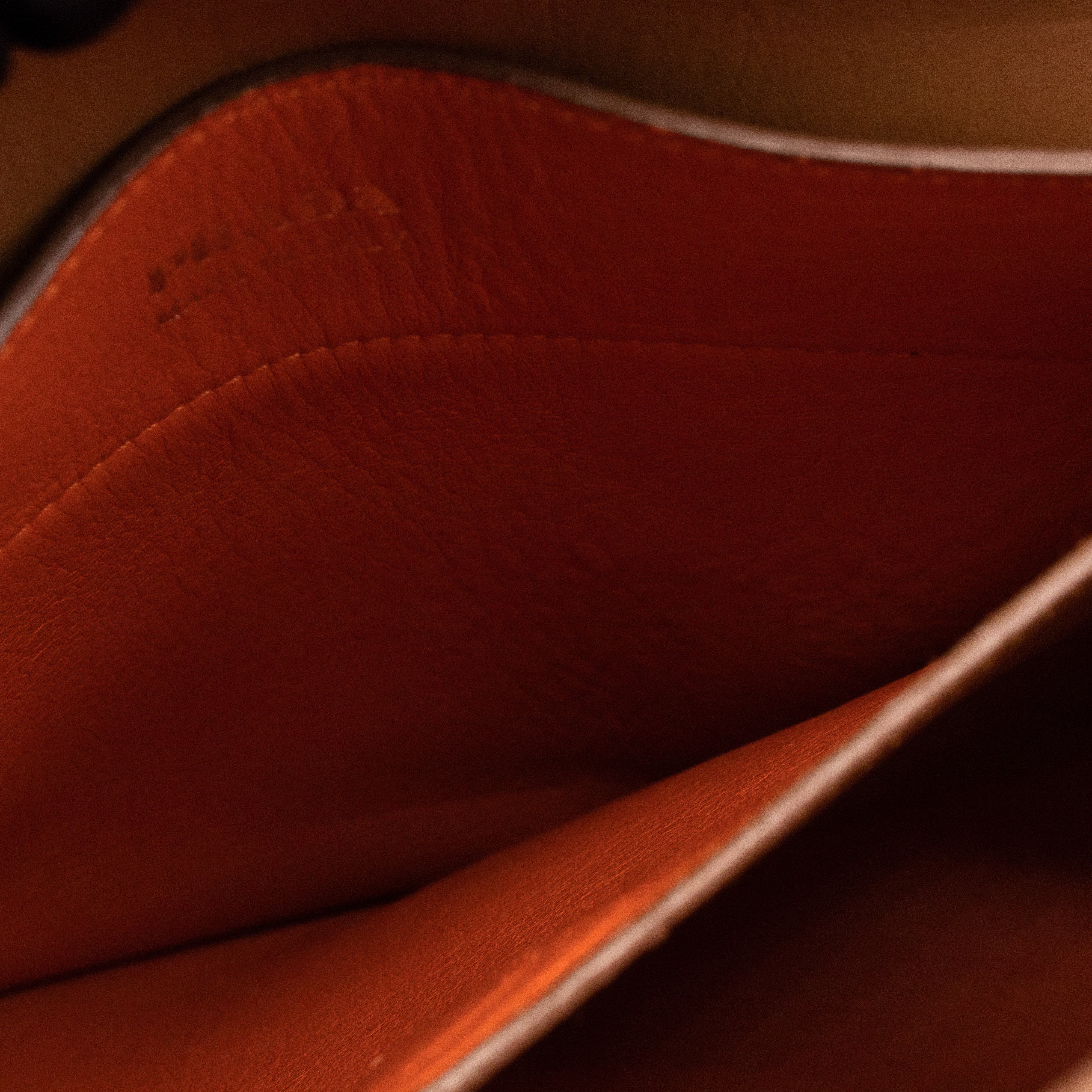 Flap Tote Bag Brown Vitello Leather
