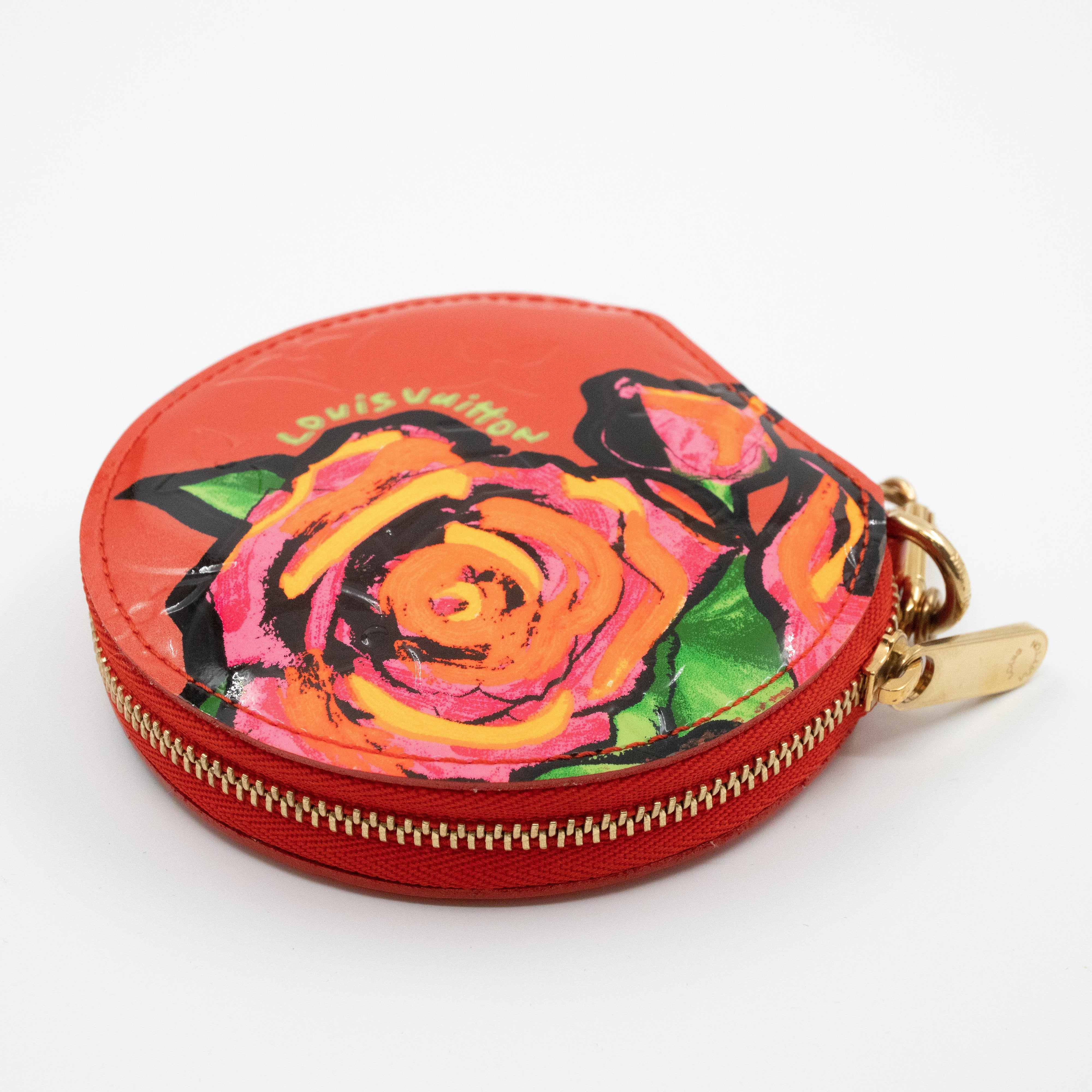 Coin Purse Roses Vernis Orange Sunset