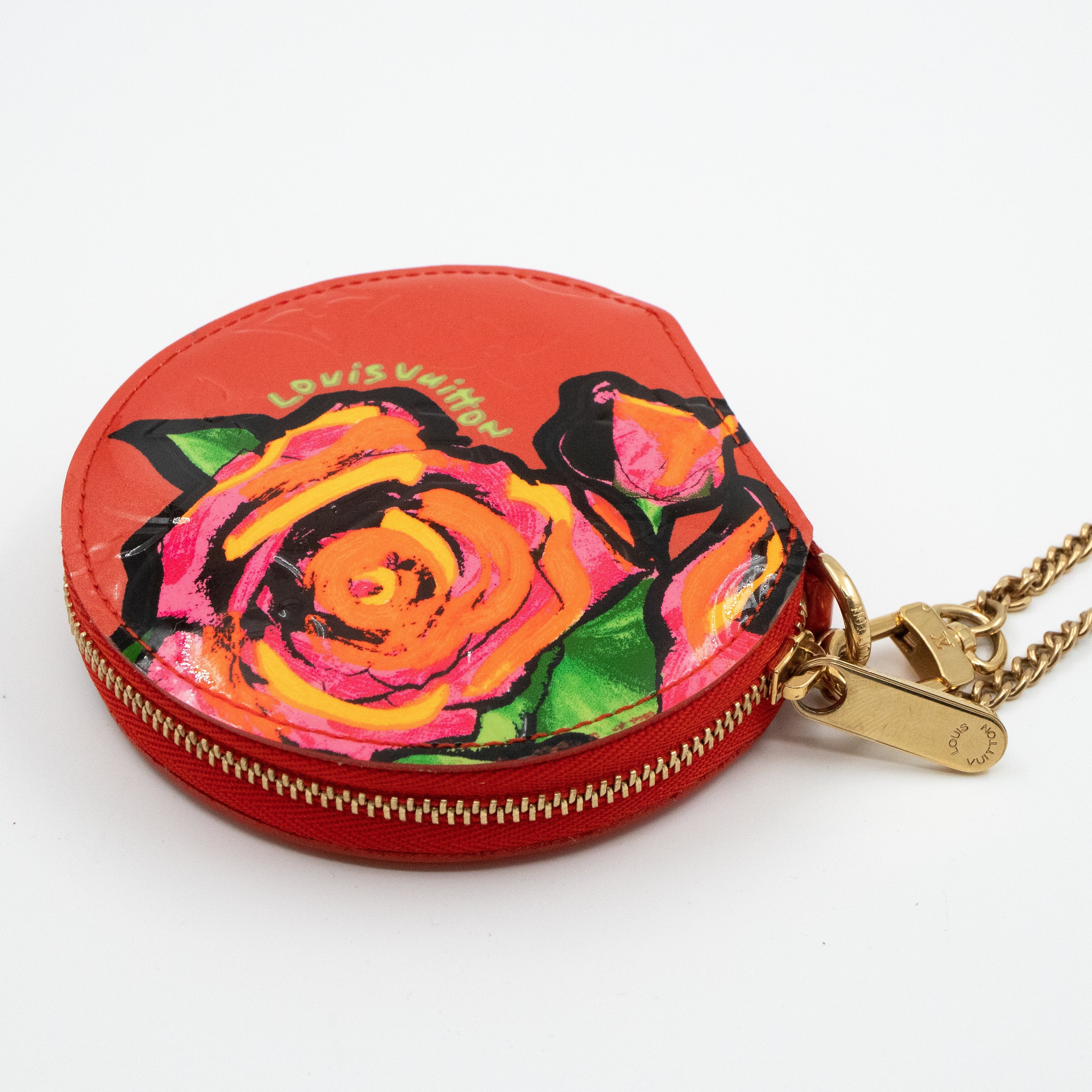 Coin Purse Roses Vernis Orange Sunset