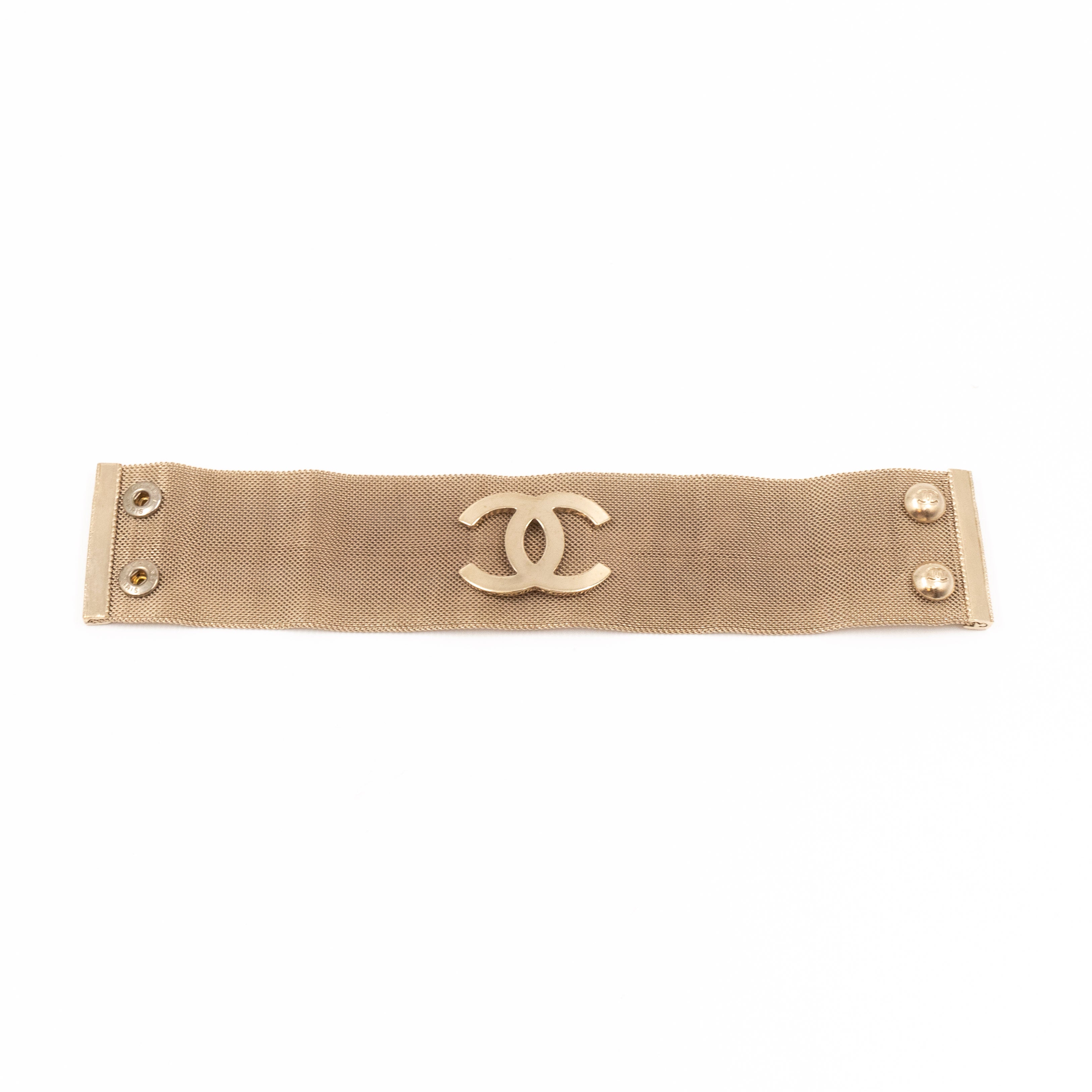 CC Metal Mesh Bracelet Gold