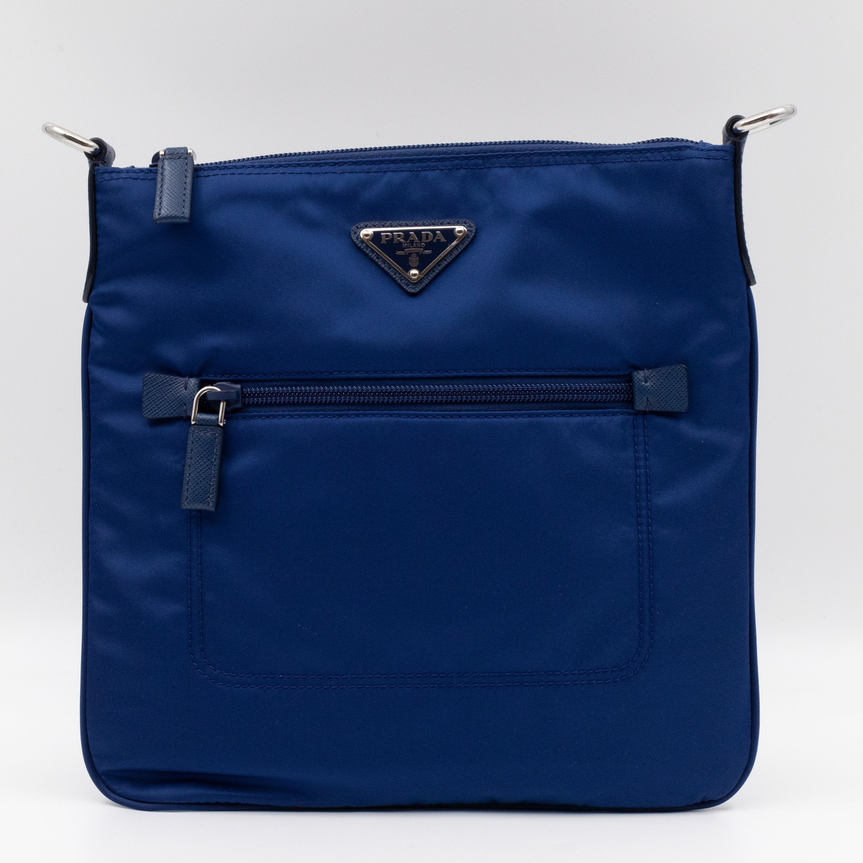 Small Messenger Blue Tessuto Nylon