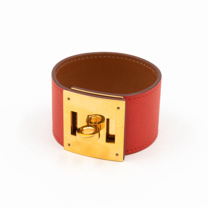 Hermes Kelly Dog Bracelet Red Gold – Queen Station
