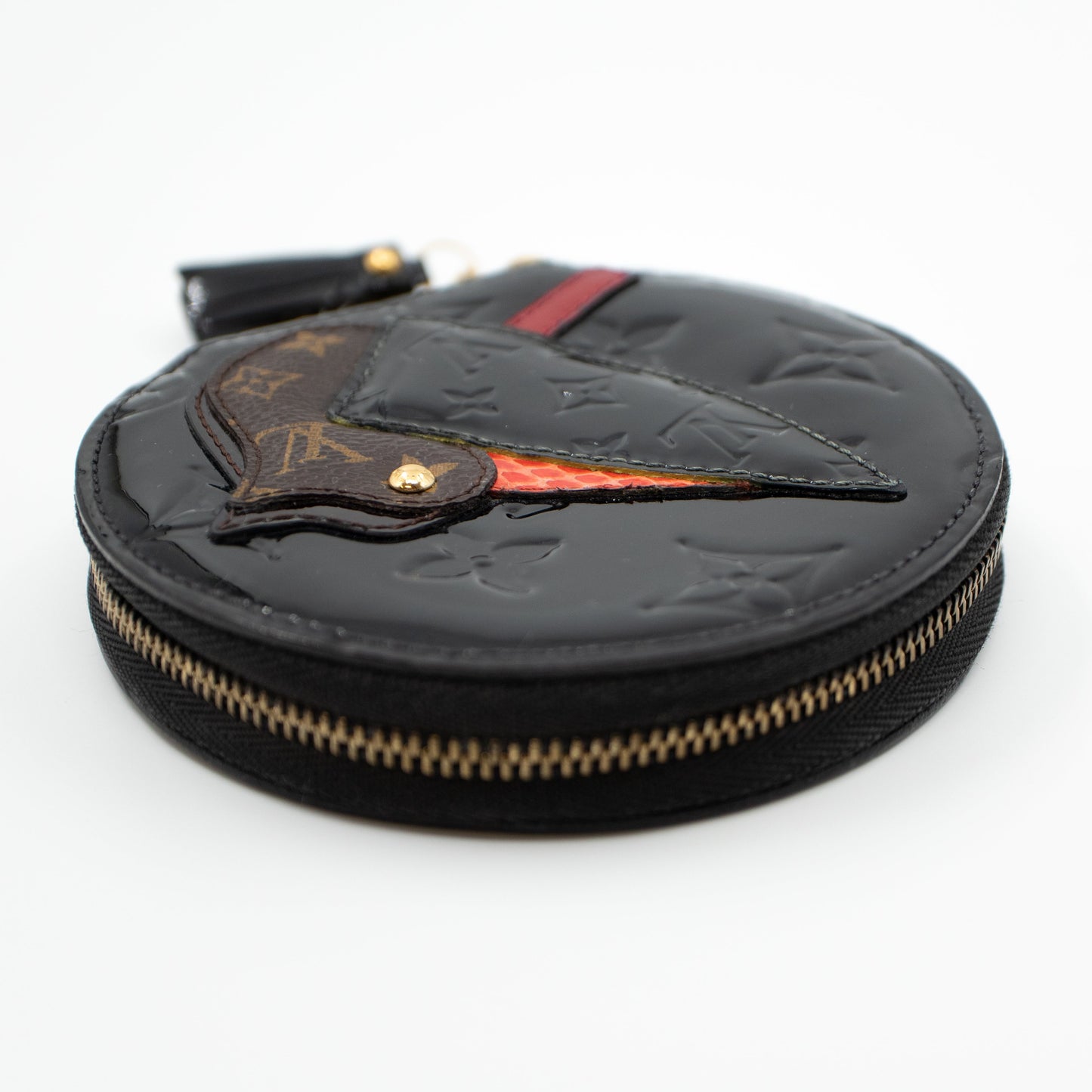 Coin Purse Animaux Vernis Black