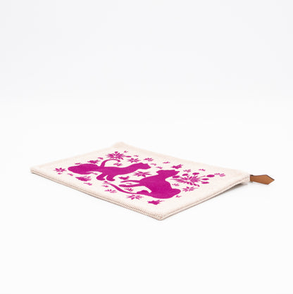 Les Leopards Case Small Bougainvillea & Beige