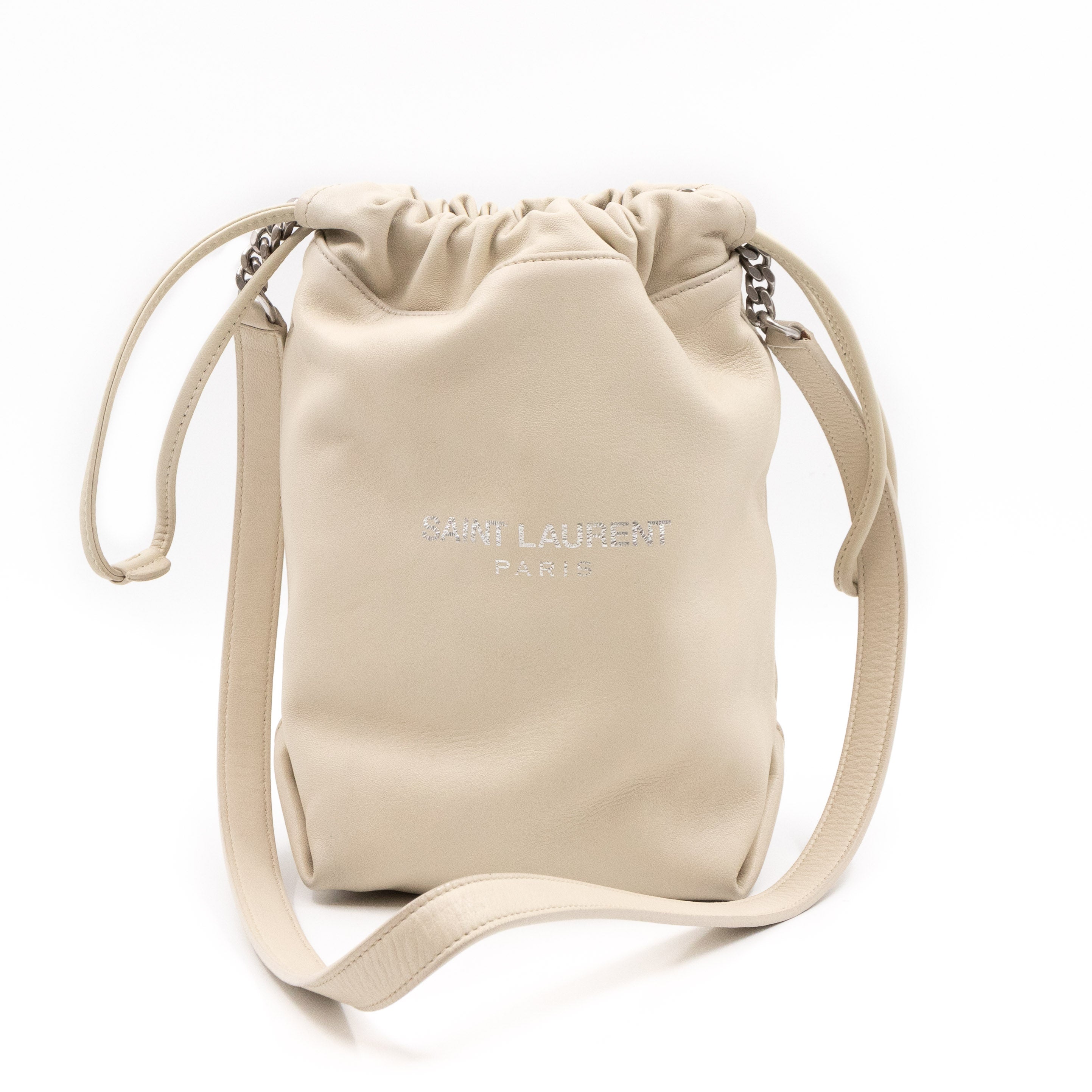 Saint laurent teddy drawstring bucket bag sale