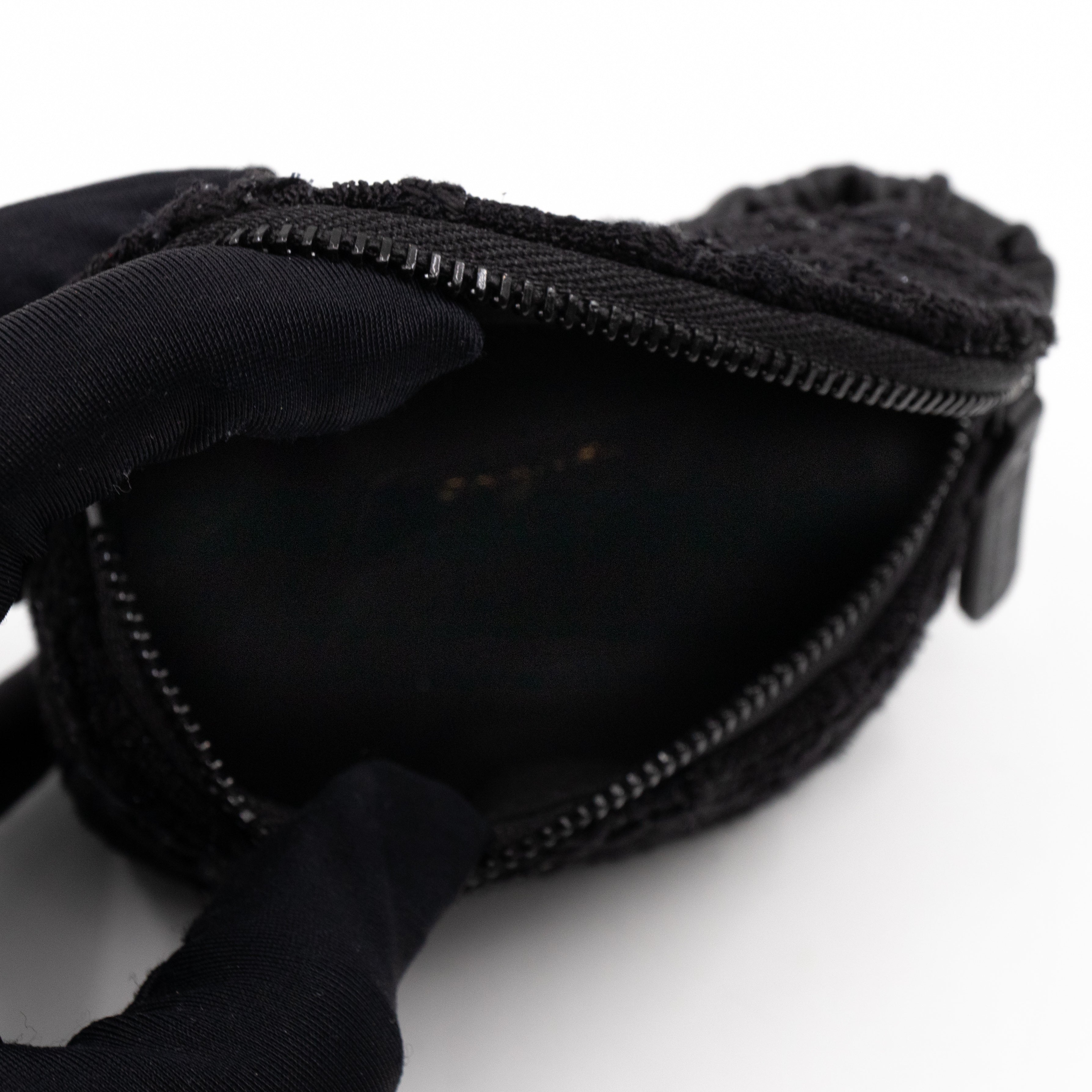 CC Arm Coin Purse Black Tweed