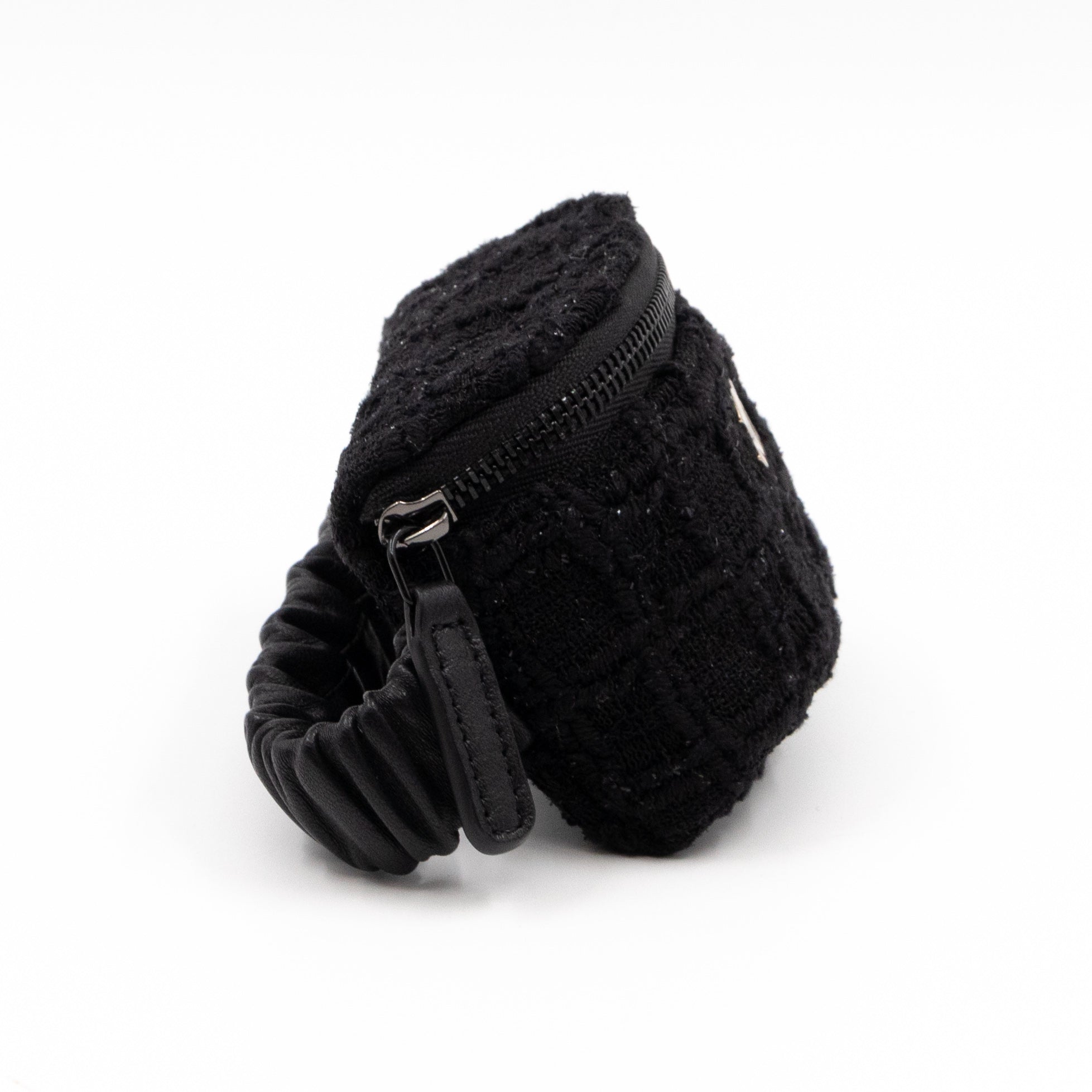CC Arm Coin Purse Black Tweed
