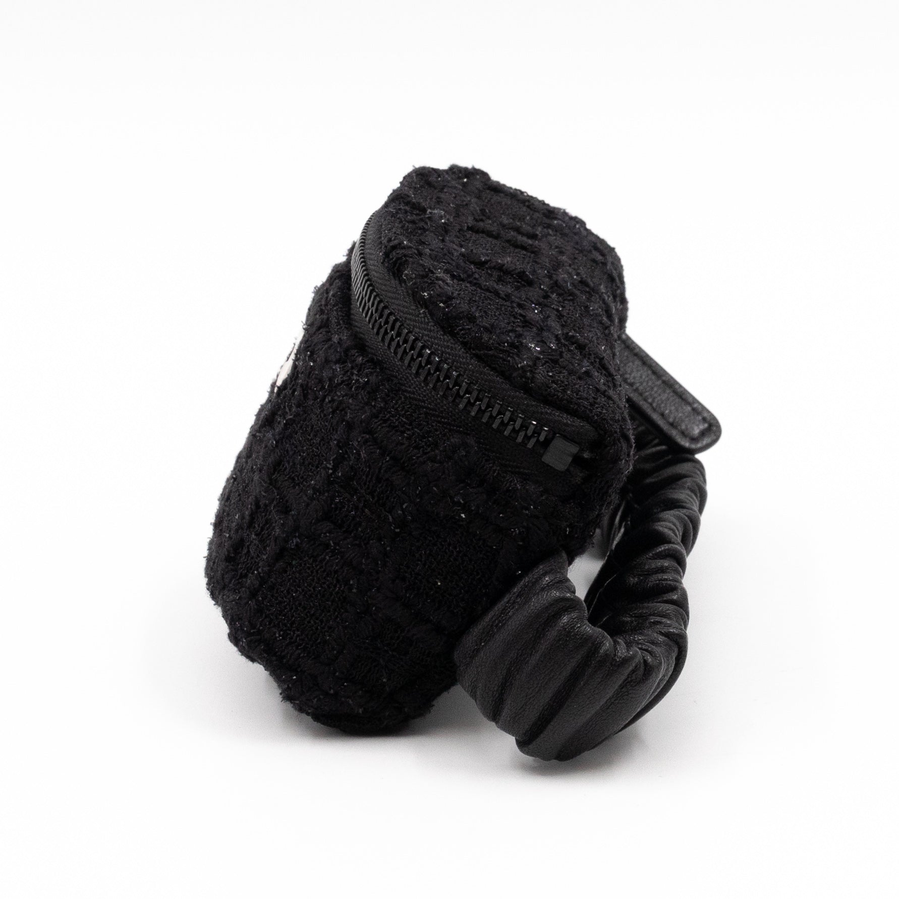 CC Arm Coin Purse Black Tweed