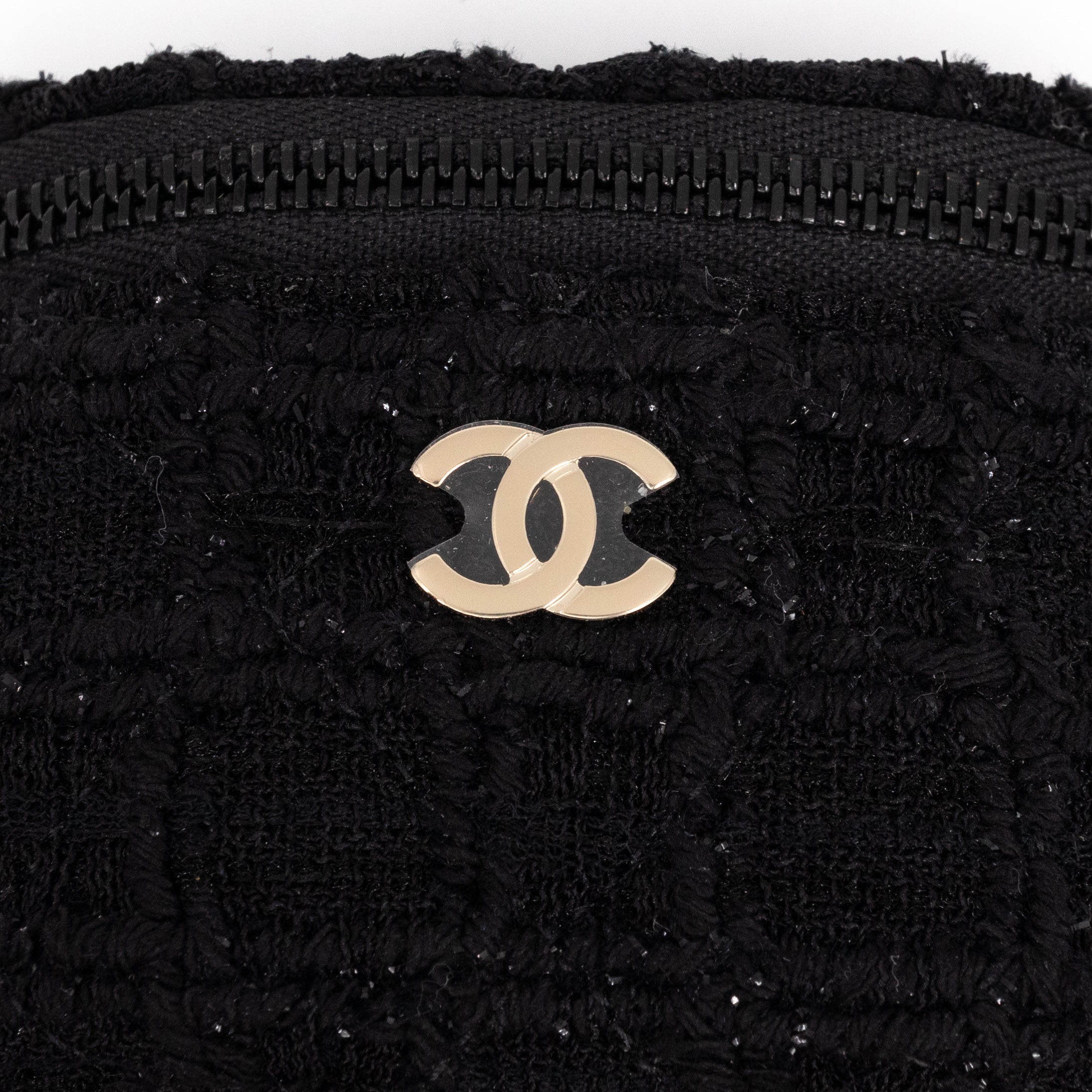 CC Arm Coin Purse Black Tweed