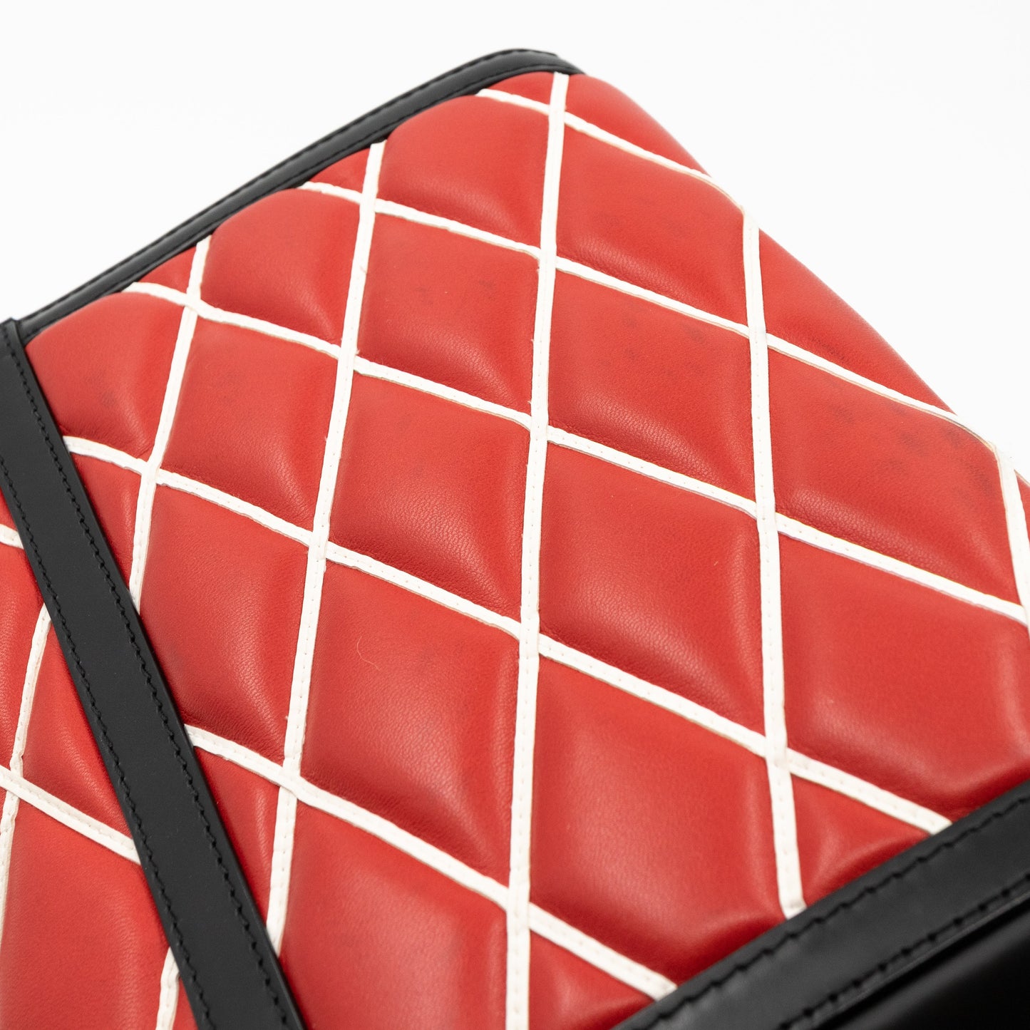 Malletage Pochette Flap Bag Red Leather