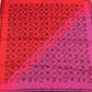 Silk Square Scarf Red Rainbow Monogram Giant