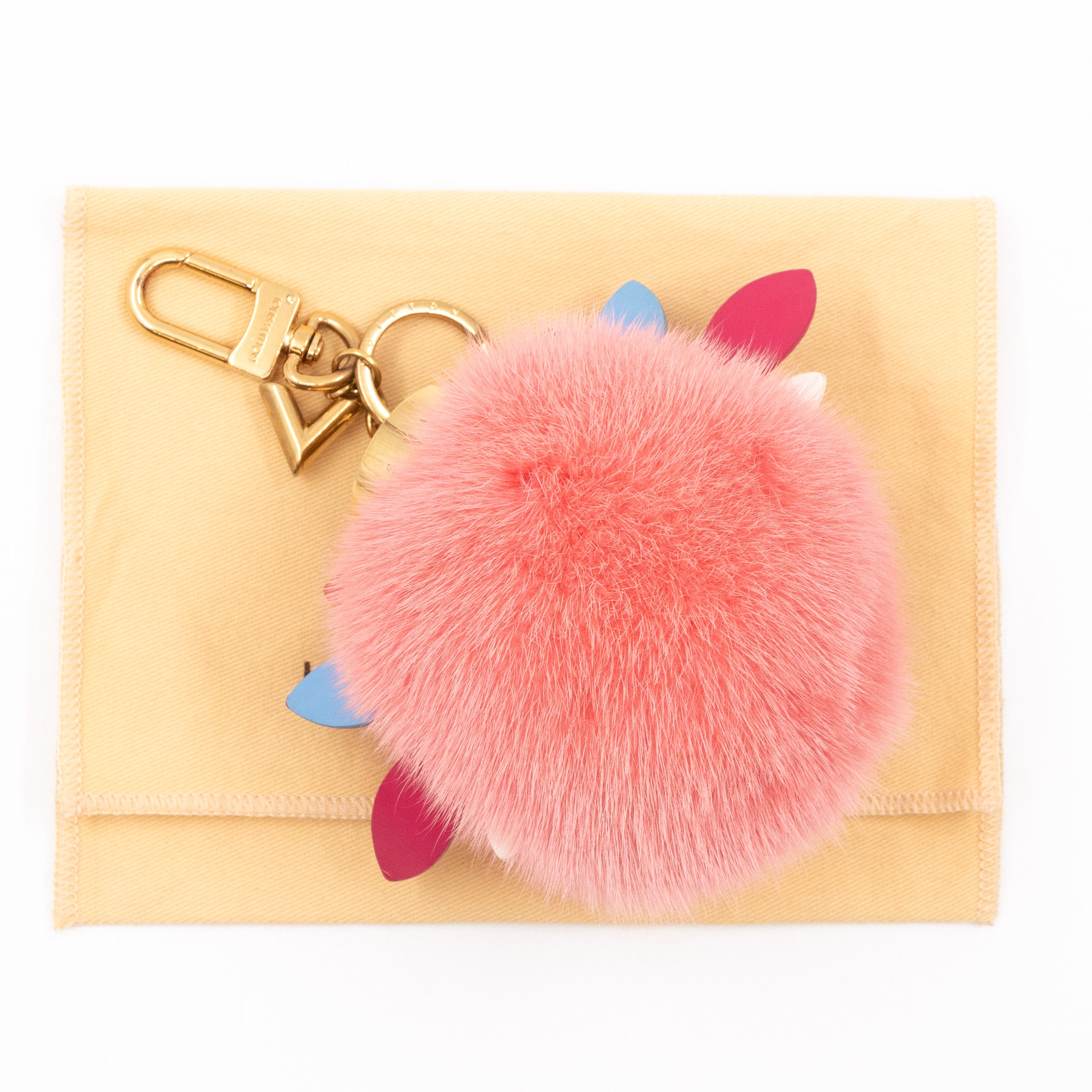 Lovely Birds Fur Bag Charm And Key Holder
