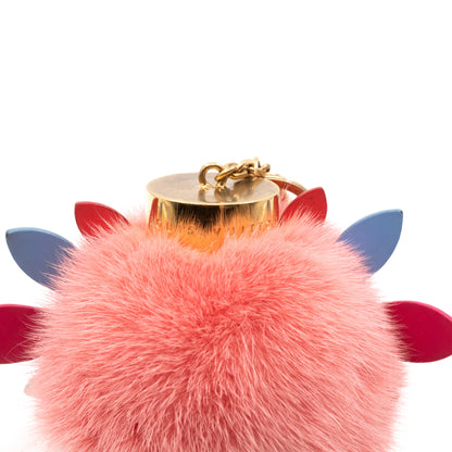 Lovely Birds Fur Bag Charm And Key Holder