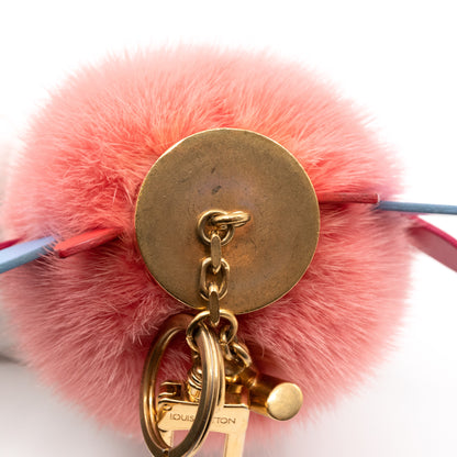 Lovely Birds Fur Bag Charm And Key Holder