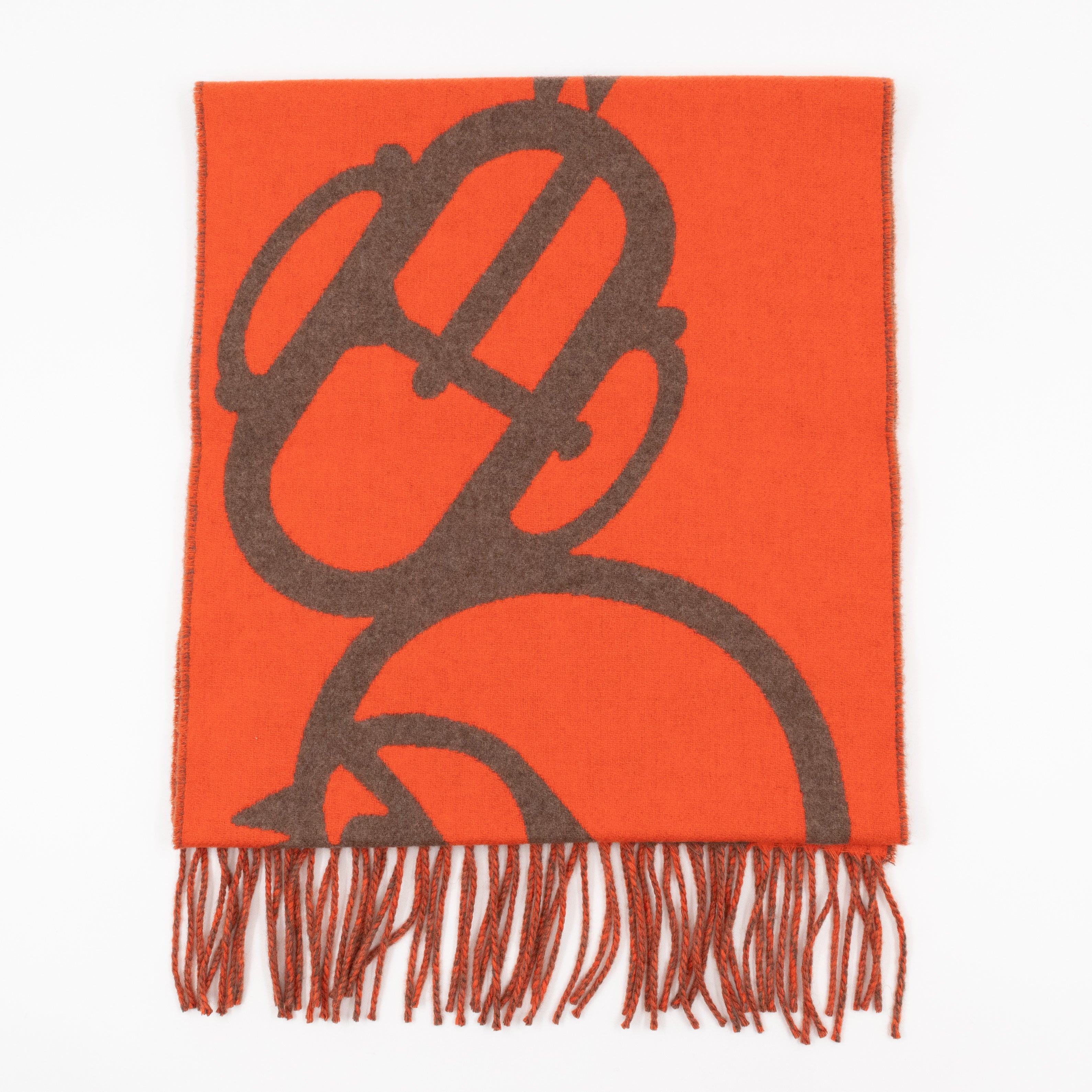 Boucles et Camails Muffler Cashmere Scarf Corail Écorce
