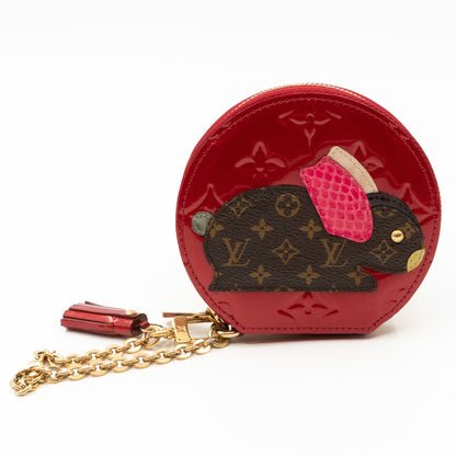 Coin Purse Animaux Vernis Red