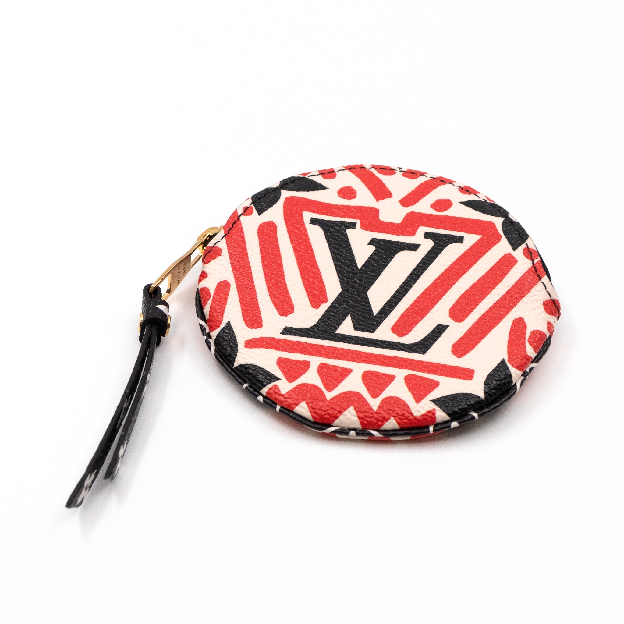 Round Coin Purse Crafty Cream & Red