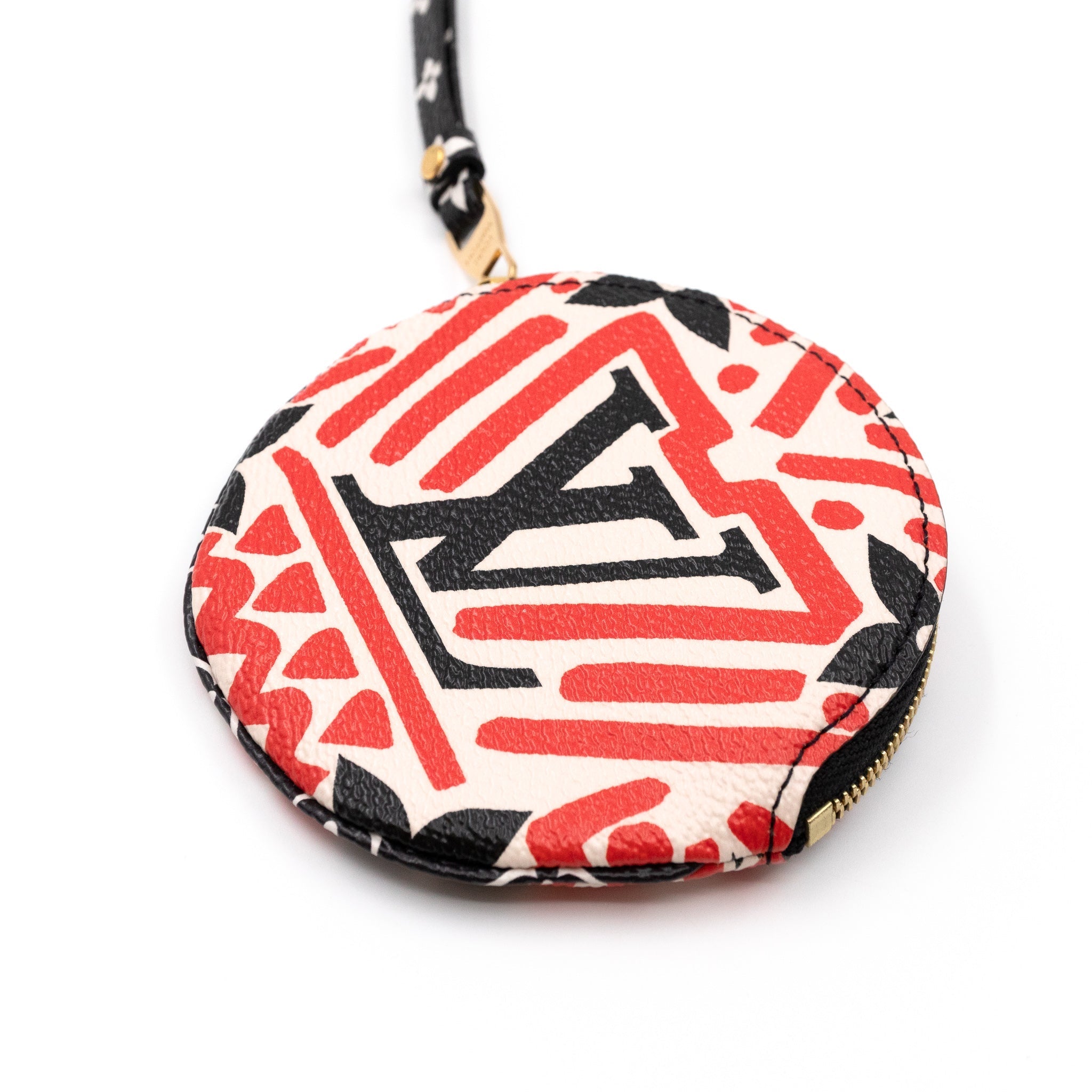 Round Coin Purse Crafty Cream & Red