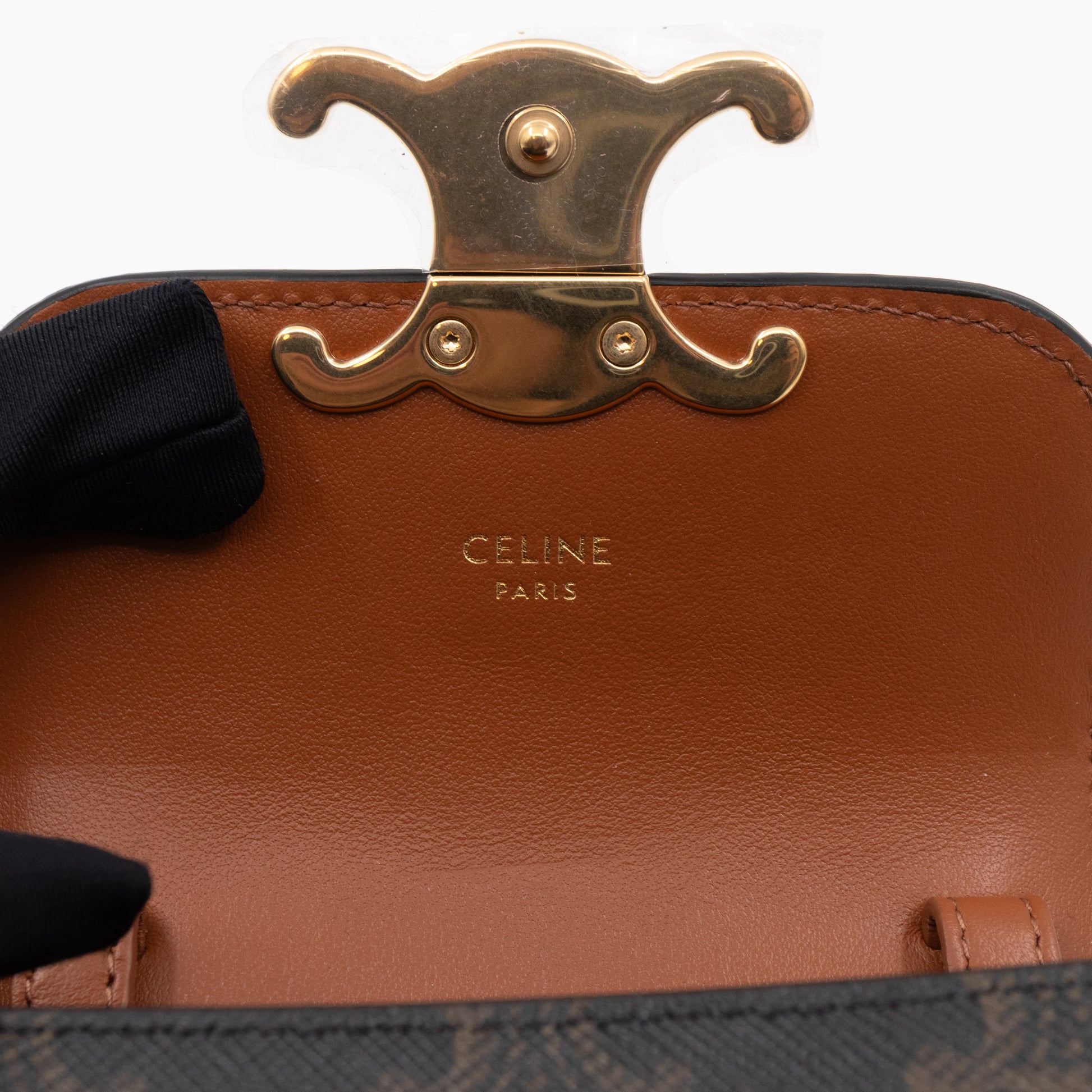 SHOULDER BAG CLAUDE in Triomphe canvas and calfskin