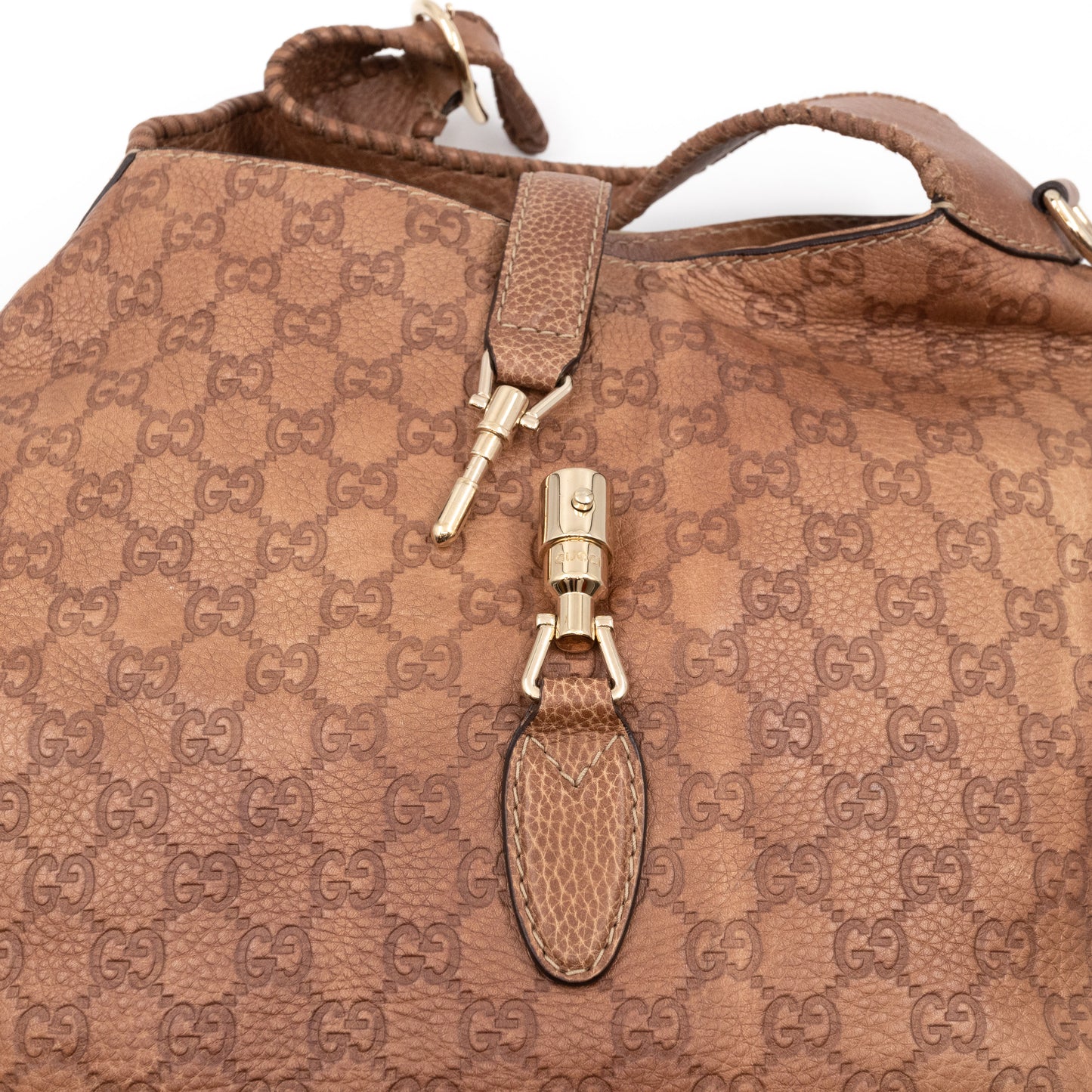 New Jackie Hobo Bag Brown Guccissima Leather