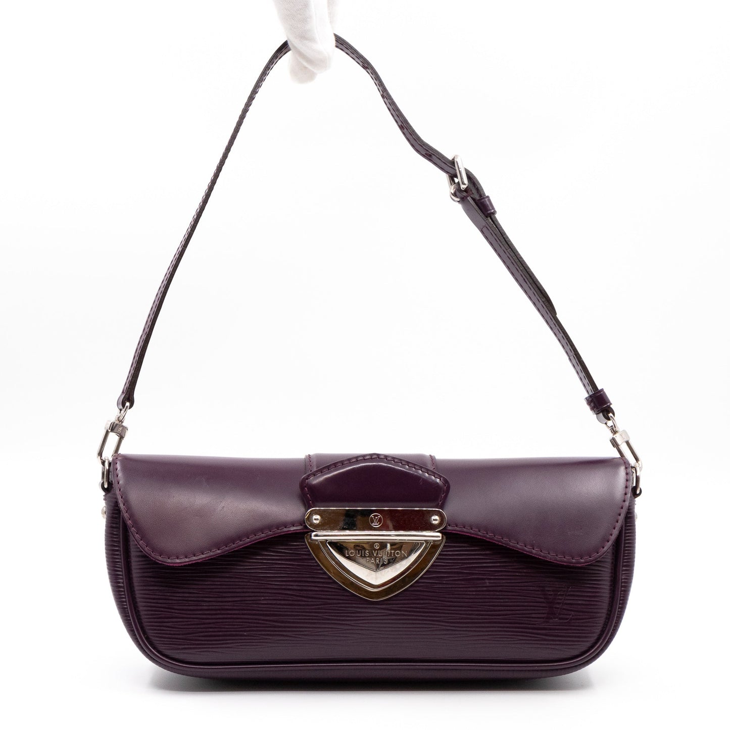 Pochette Montaigne Epi Leather Cassis