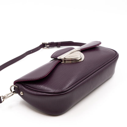 Pochette Montaigne Epi Leather Cassis