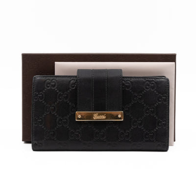 Guccissima Black Leather Wallet
