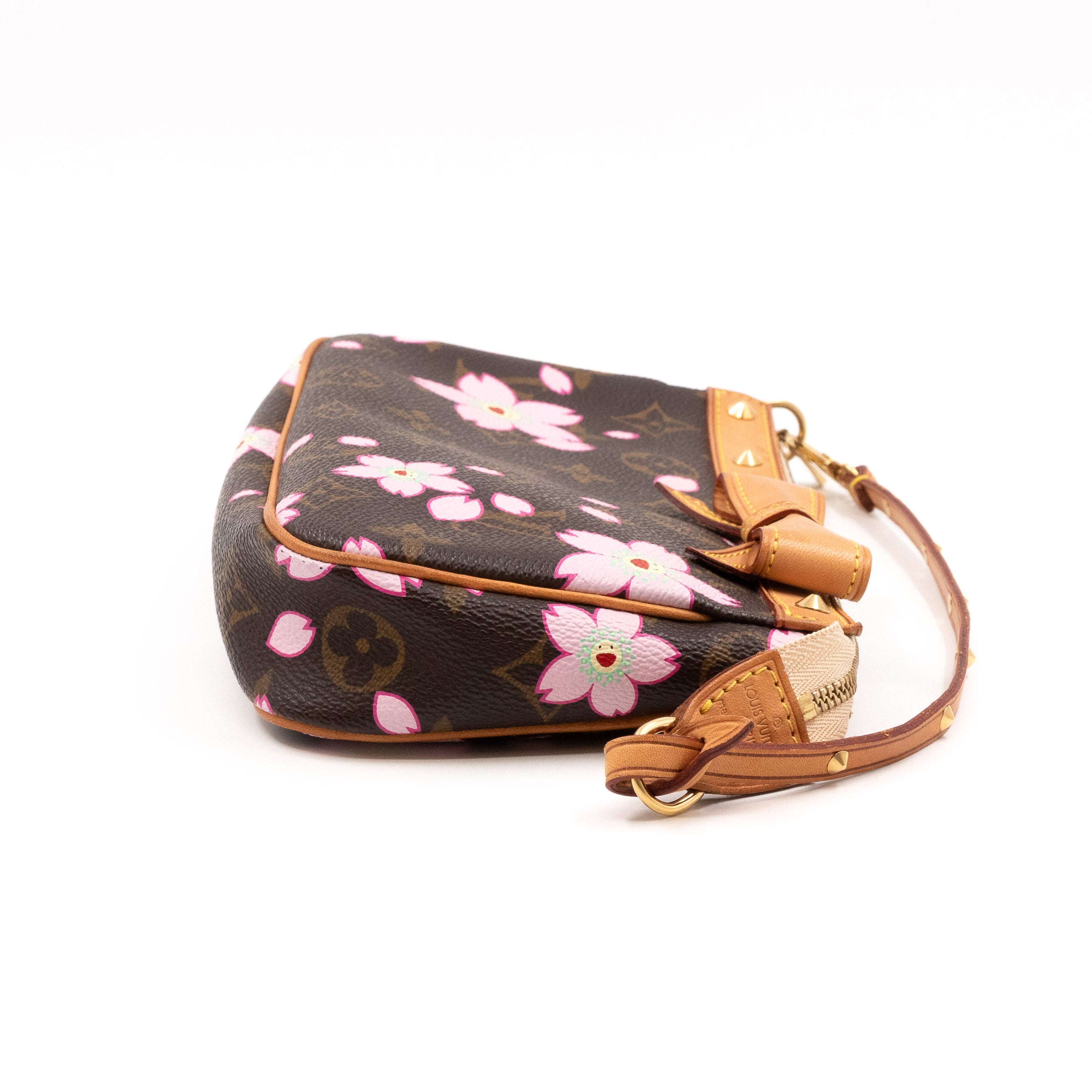 FWRD Renew Louis Vuitton Monogram Cherry Blossom Pouch Bag in Pink | FWRD