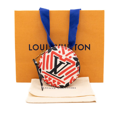 Round Coin Purse Crafty Cream & Red