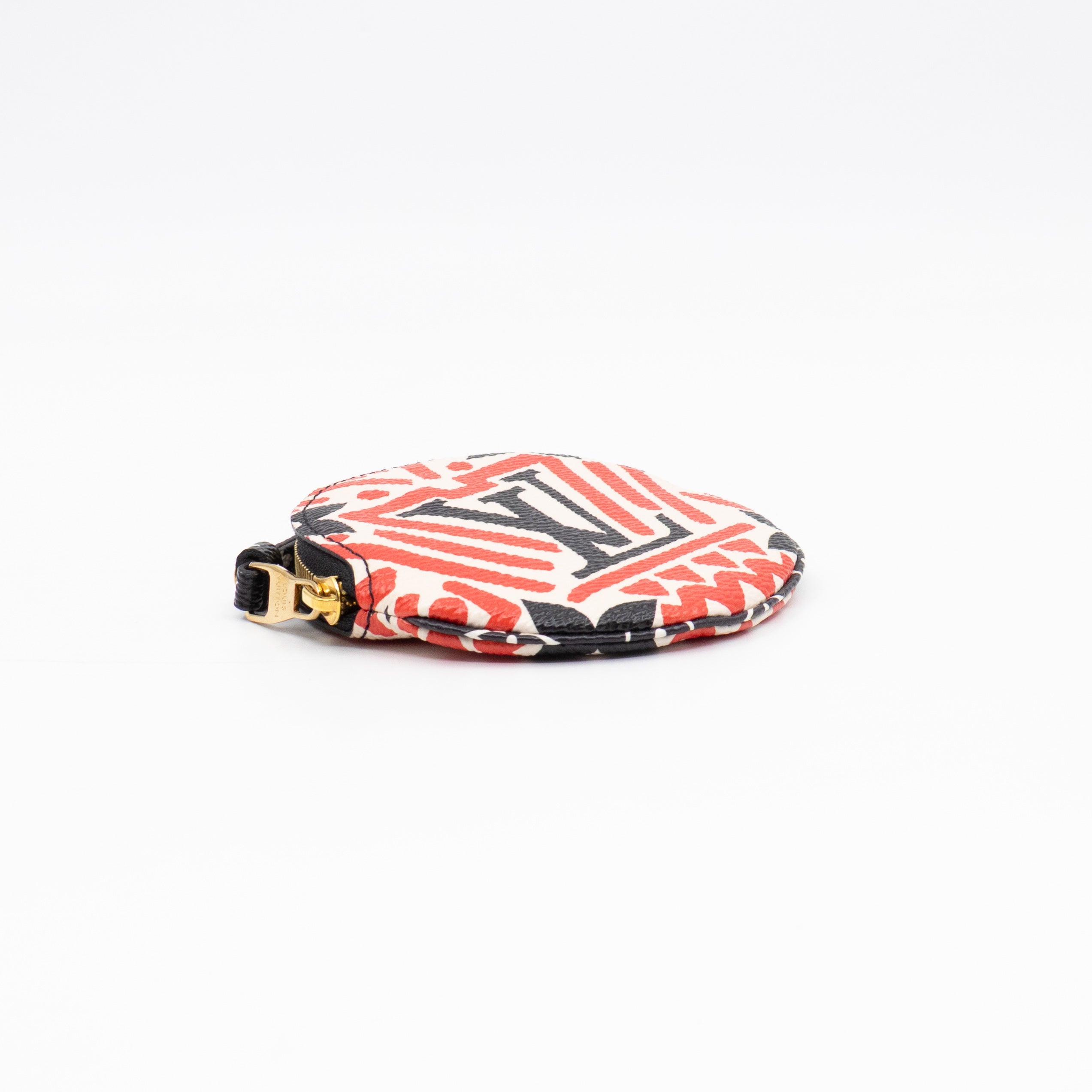 Round Coin Purse Crafty Cream & Red