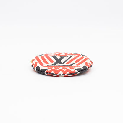 Round Coin Purse Crafty Cream & Red