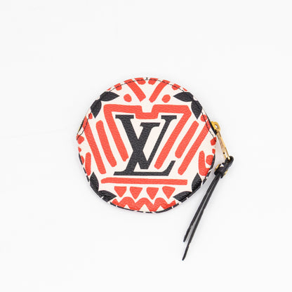Round Coin Purse Crafty Cream & Red
