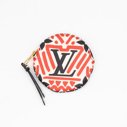 Round Coin Purse Crafty Cream & Red