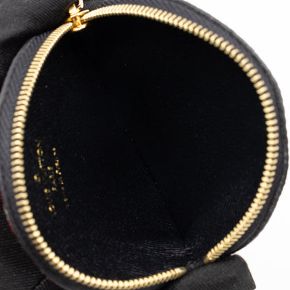 Round Coin Purse Crafty Cream & Red