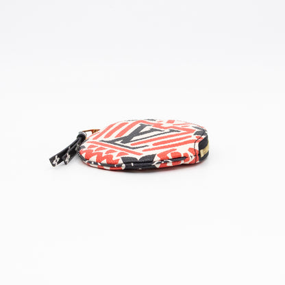 Round Coin Purse Crafty Cream & Red