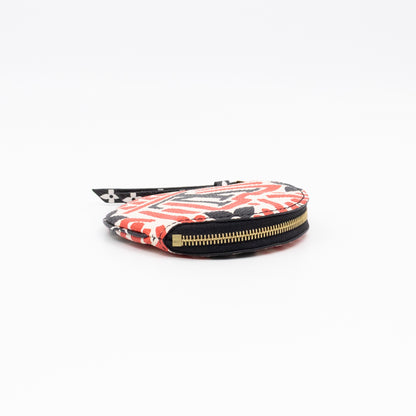 Round Coin Purse Crafty Cream & Red