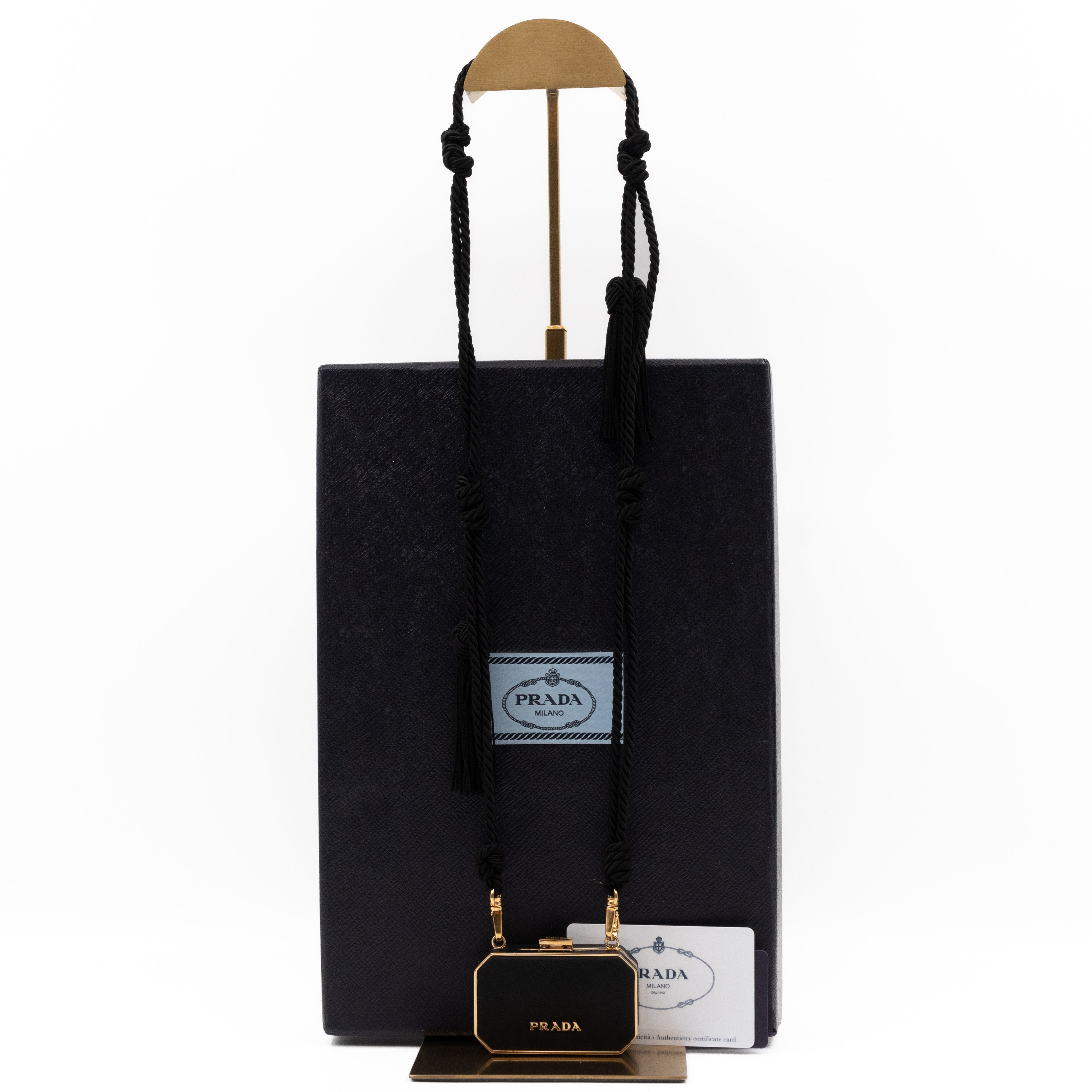 Vanity Case Black Nylon Saffiano Leather