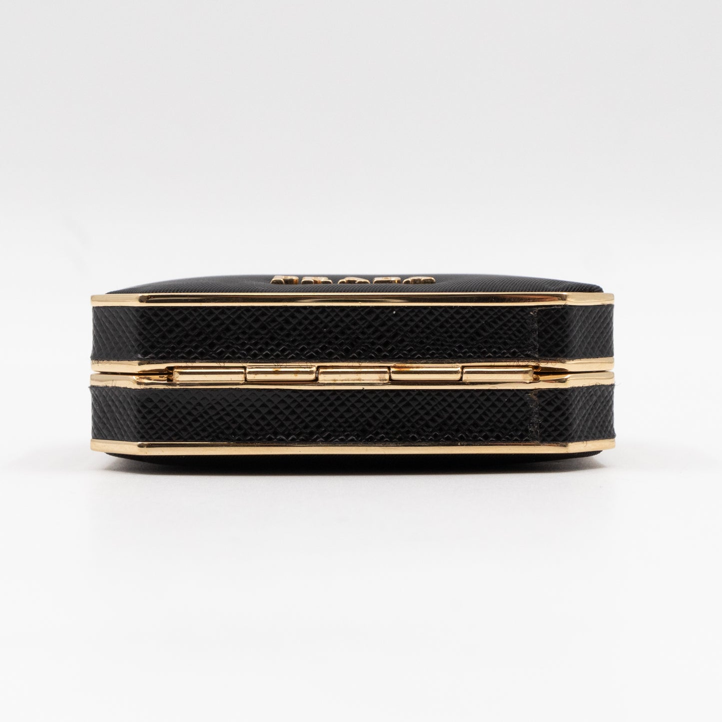 Vanity Case Black Nylon Saffiano Leather