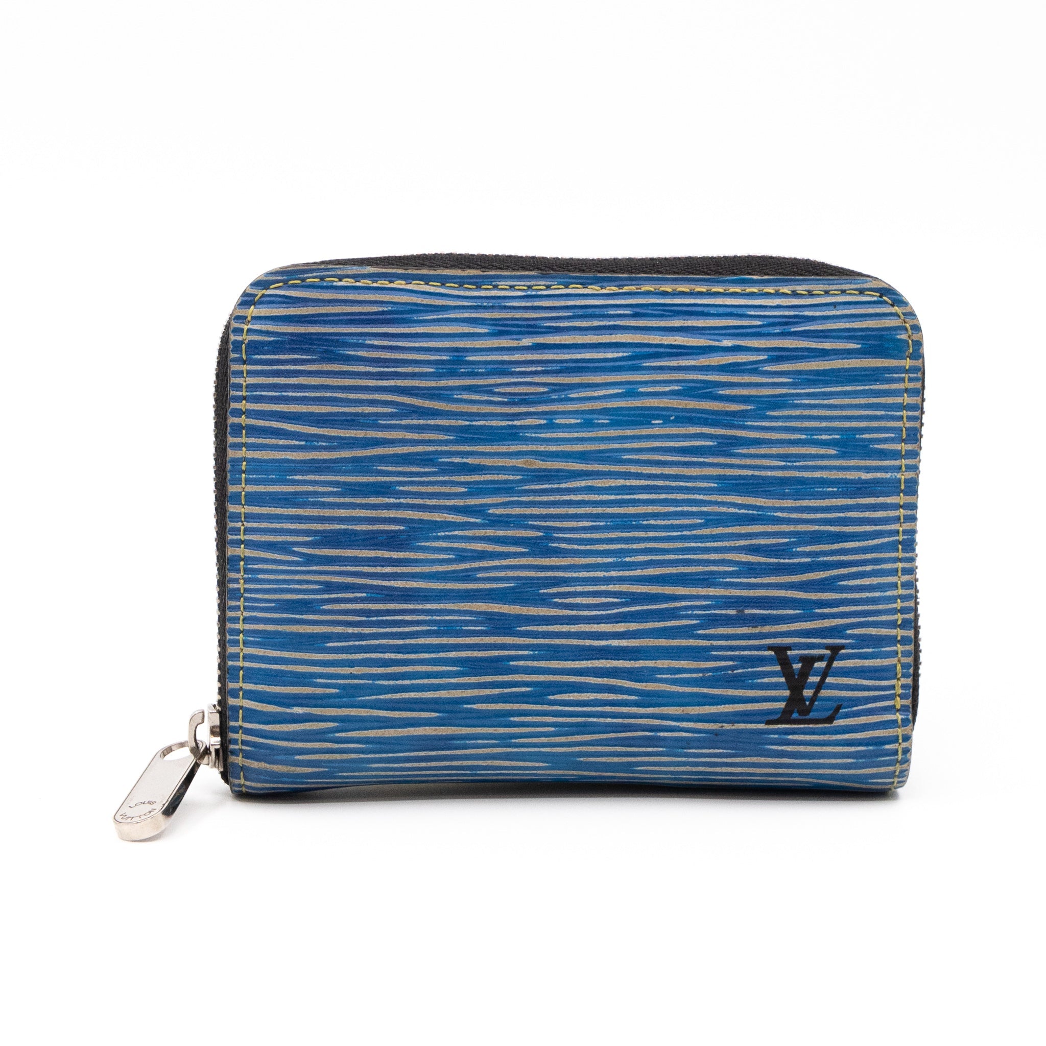 Zippy Coin Purse Epi Leather Denim