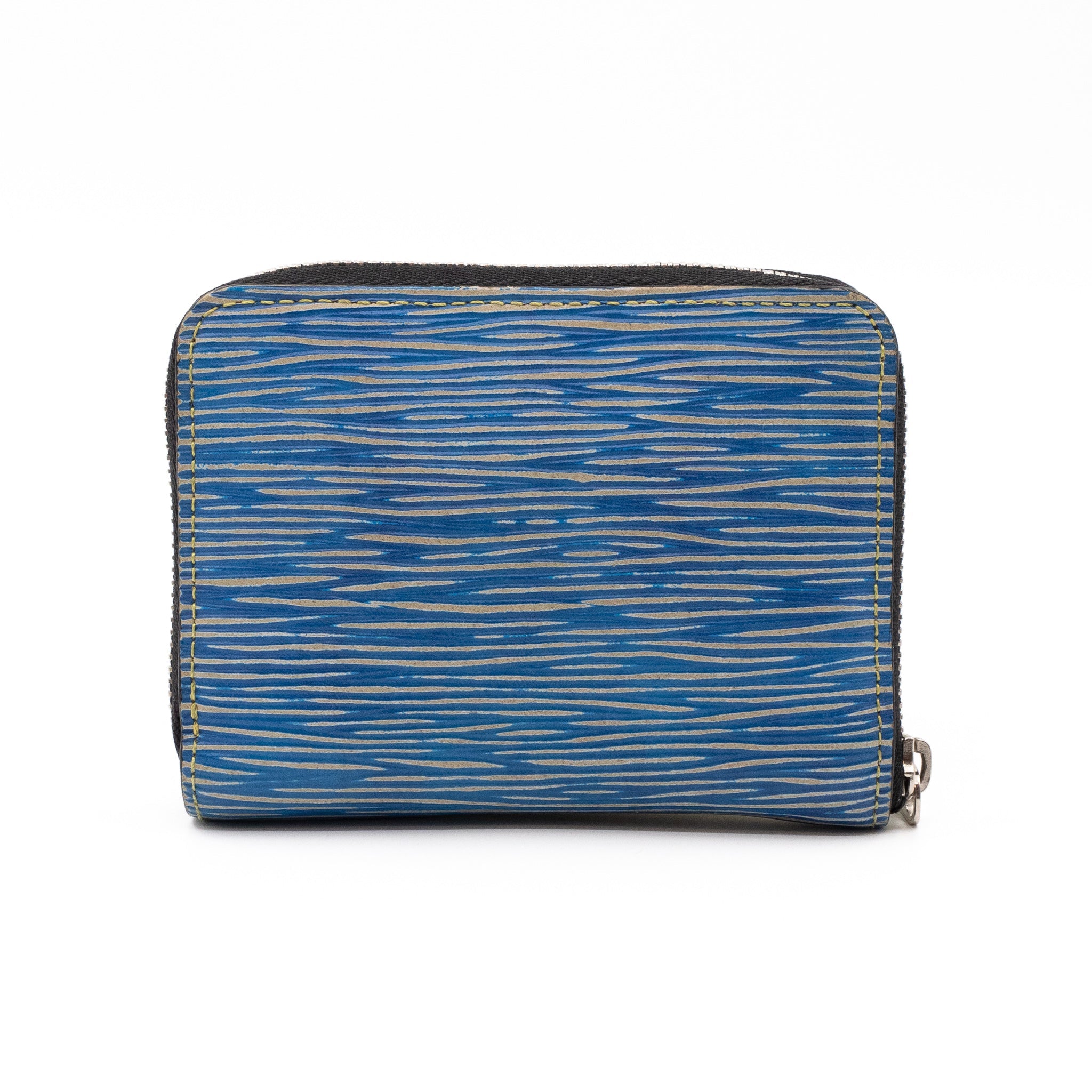 Zippy Coin Purse Epi Leather Denim