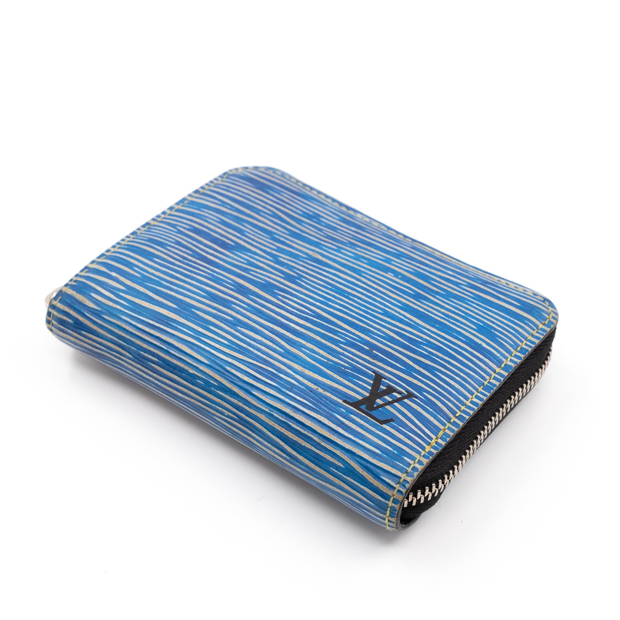 Zippy Coin Purse Epi Leather Denim