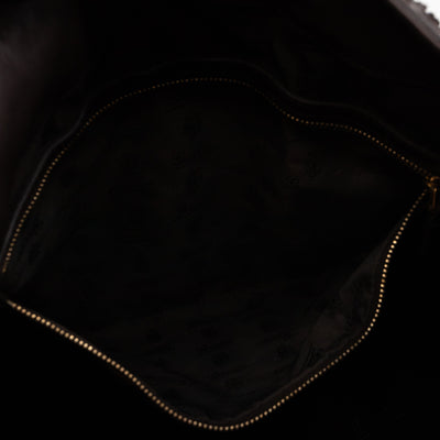 Indy Top Handle Bag Brown Python Leather