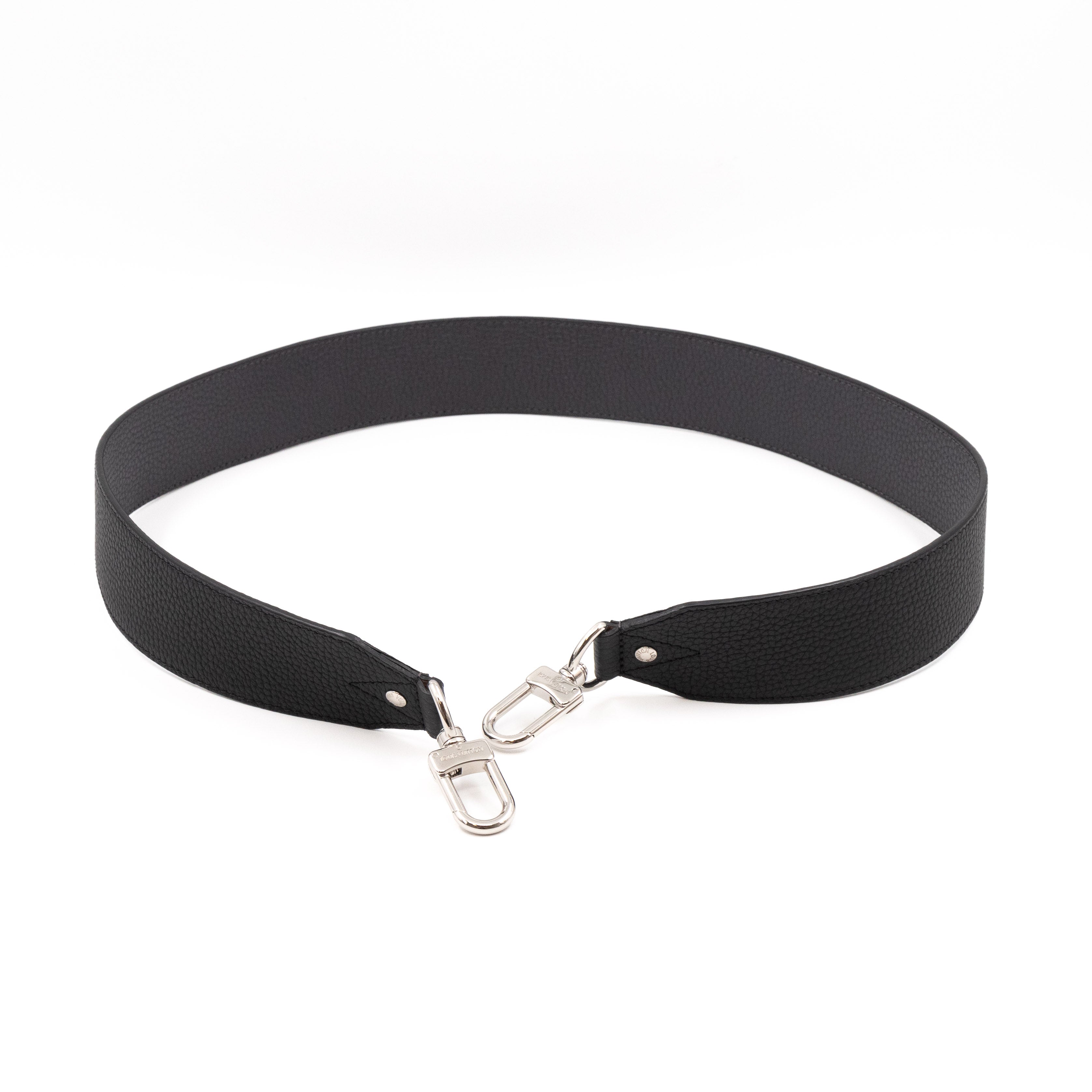 Bandoulière Shoulder Strap Black Leather